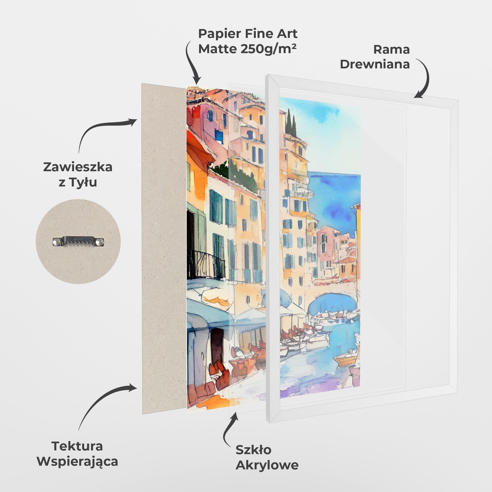 Plakat w Ramie France Watercolor mockup 1