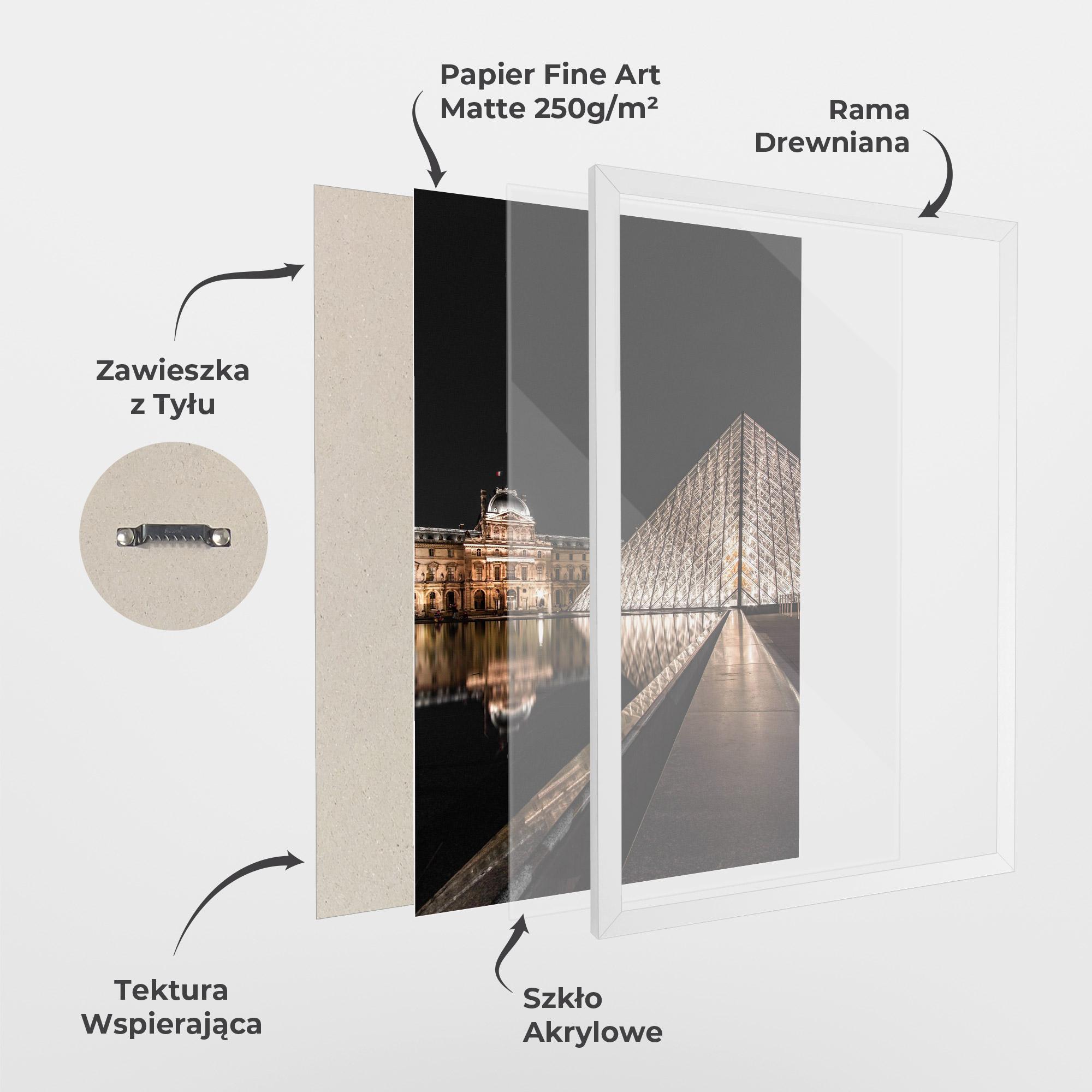 Plakat w Ramie Louvre Night mockup 1