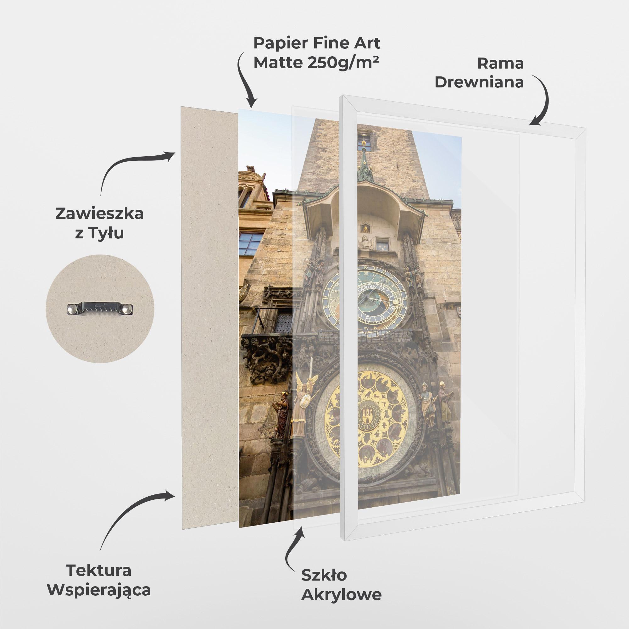Plakat w Ramie Prague Clock mockup 1