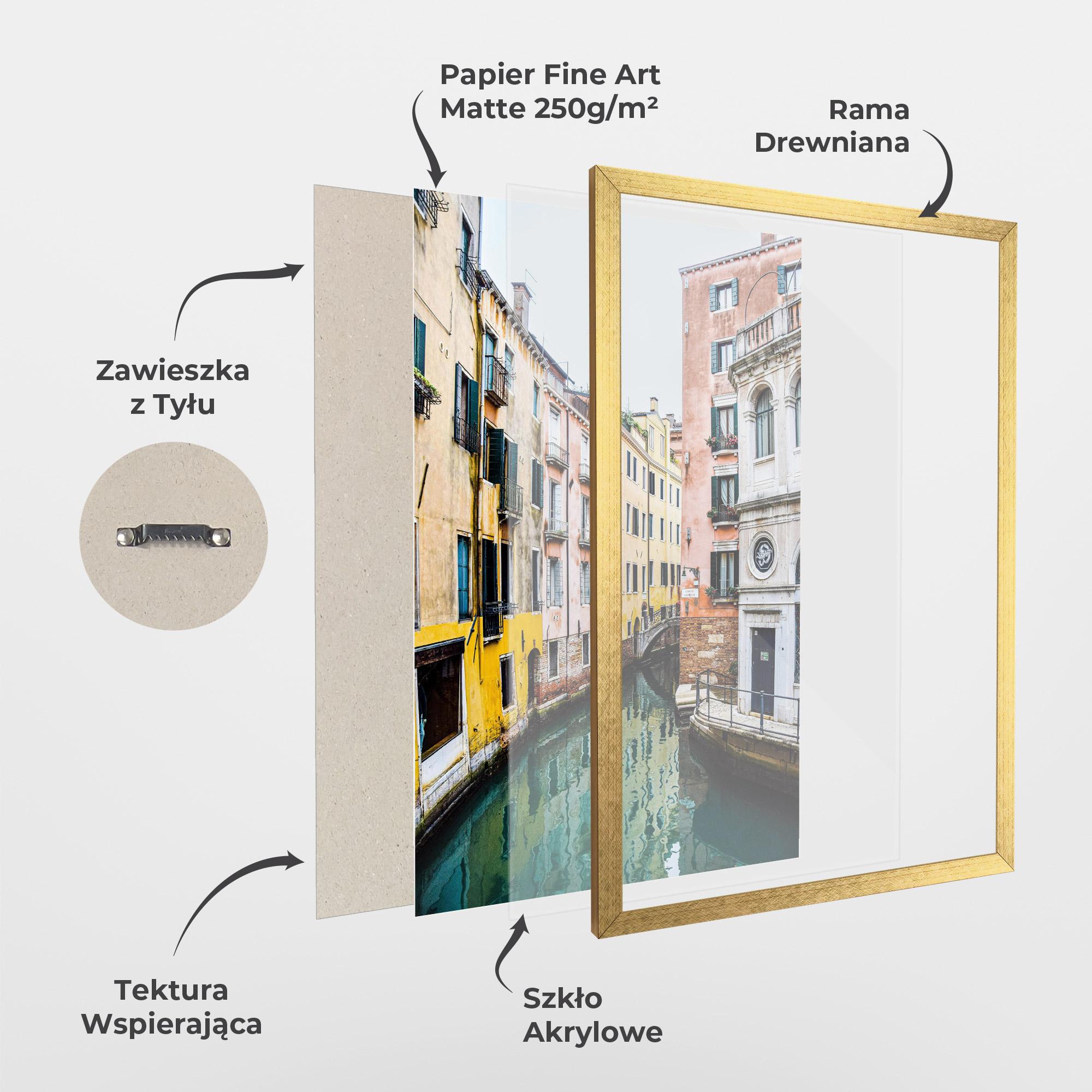 Plakat w Ramie Colorful Water Building mockup 1