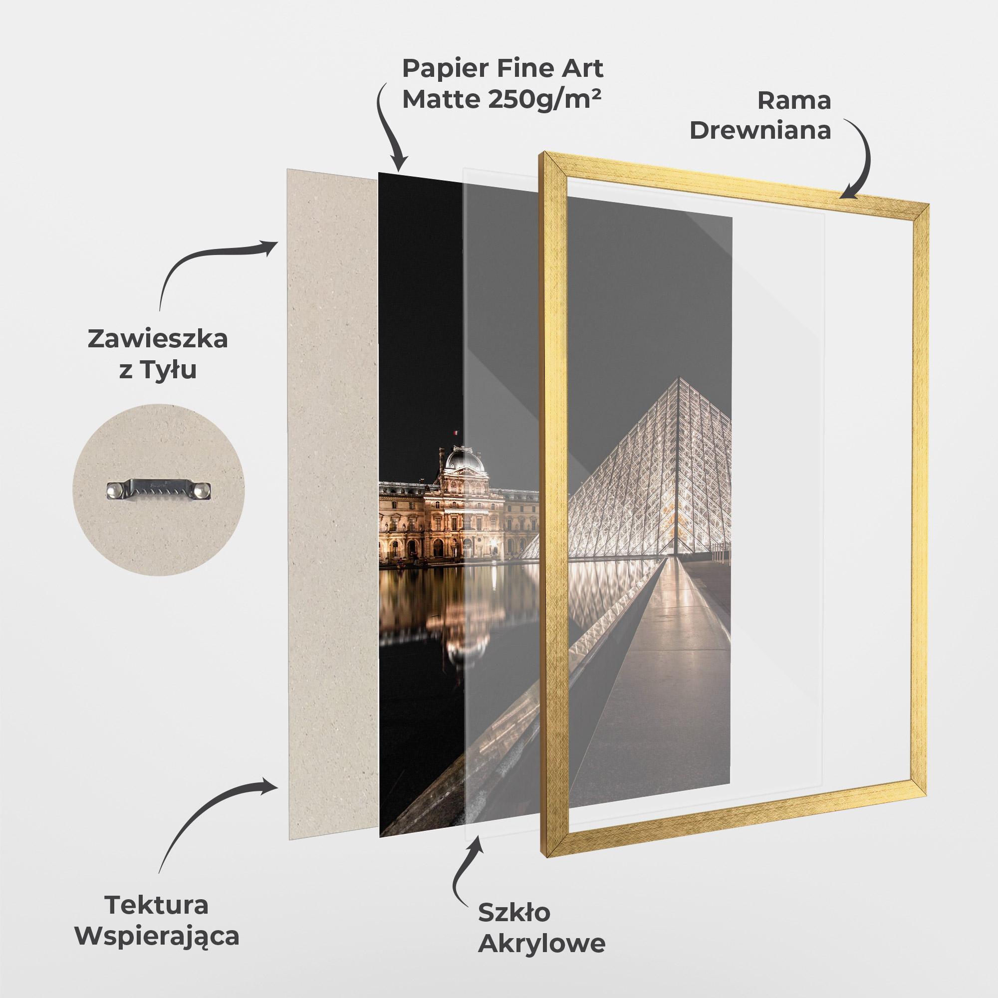 Plakat w Ramie Louvre Night mockup 1