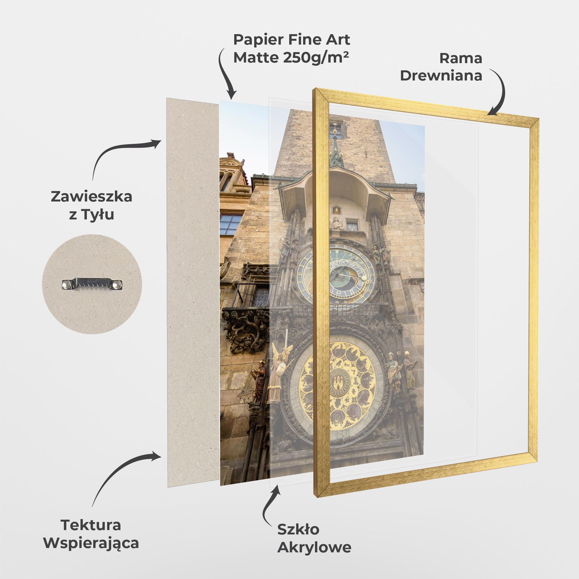 Plakat w Ramie Prague Clock mockup 1