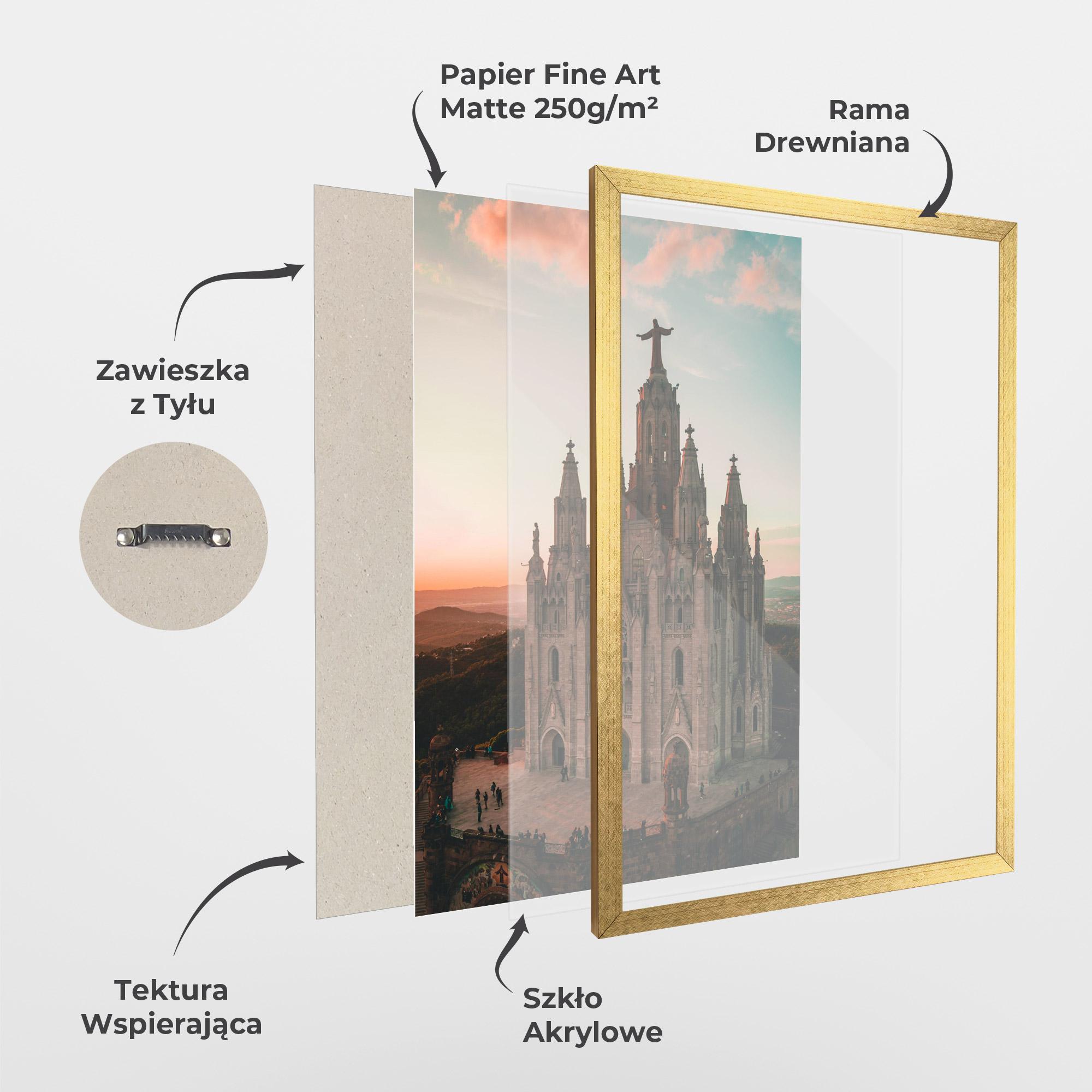 Plakat w Ramie Tibidabo Barcelona mockup 1
