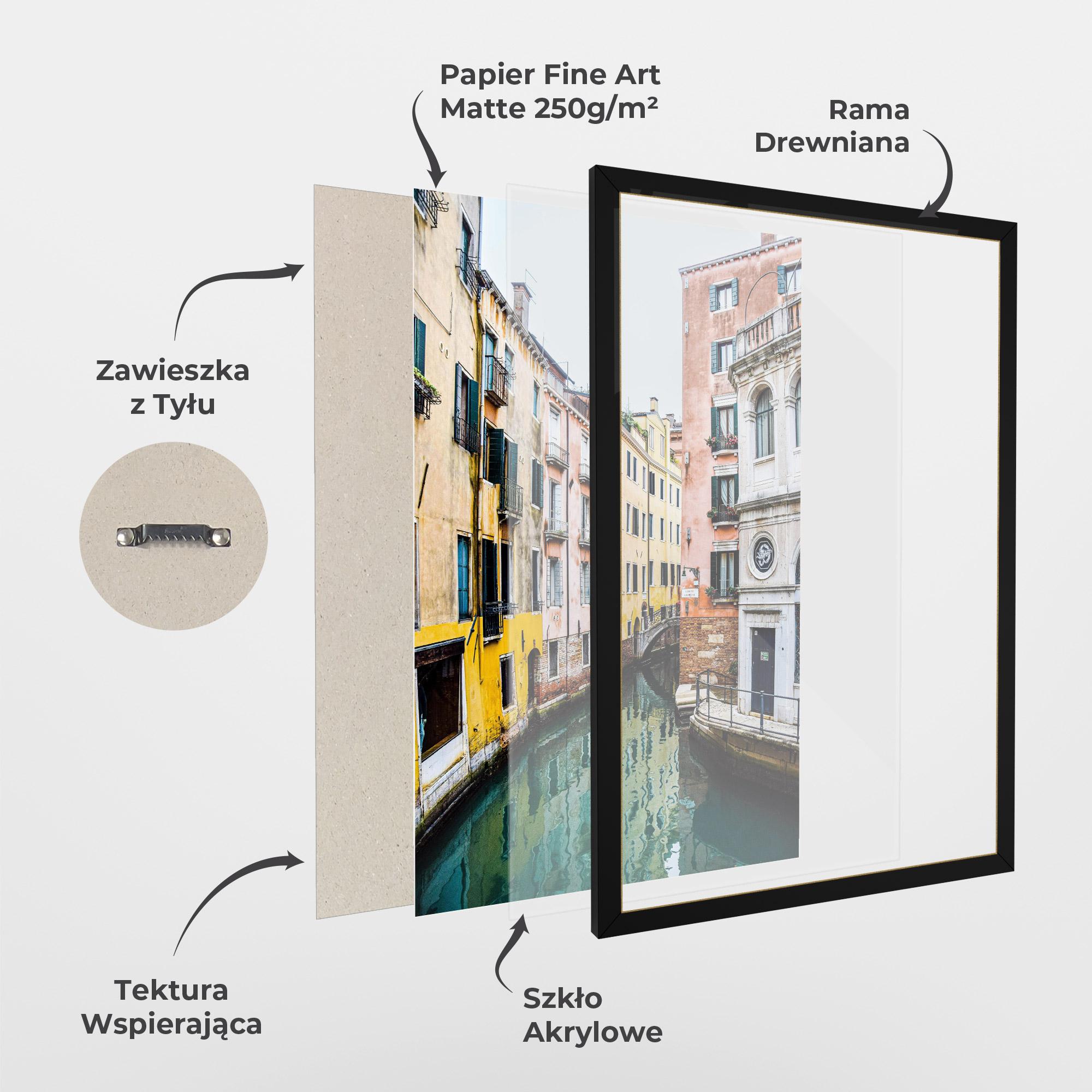 Plakat w Ramie Colorful Water Building mockup 1