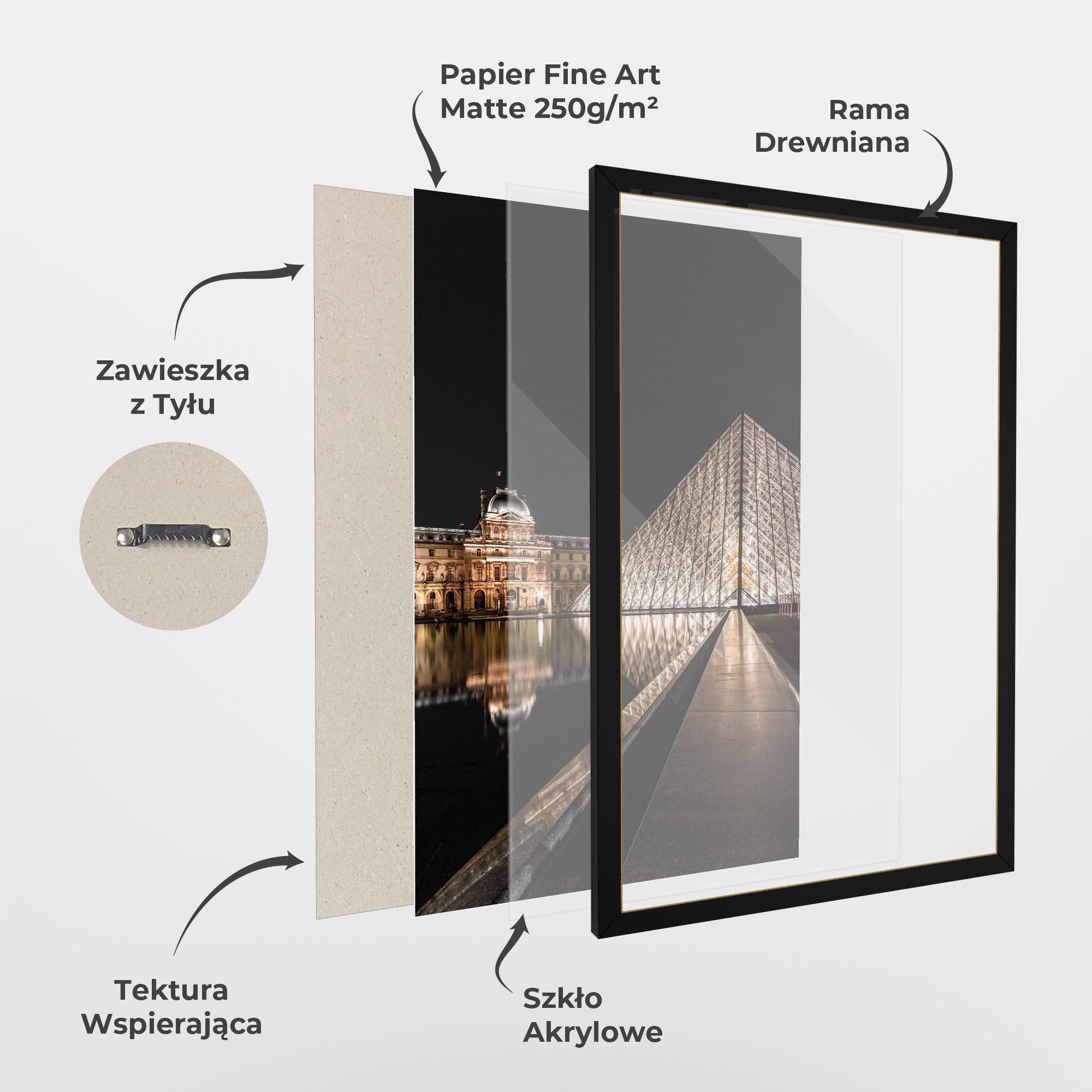 Plakat w Ramie Louvre Night mockup 1