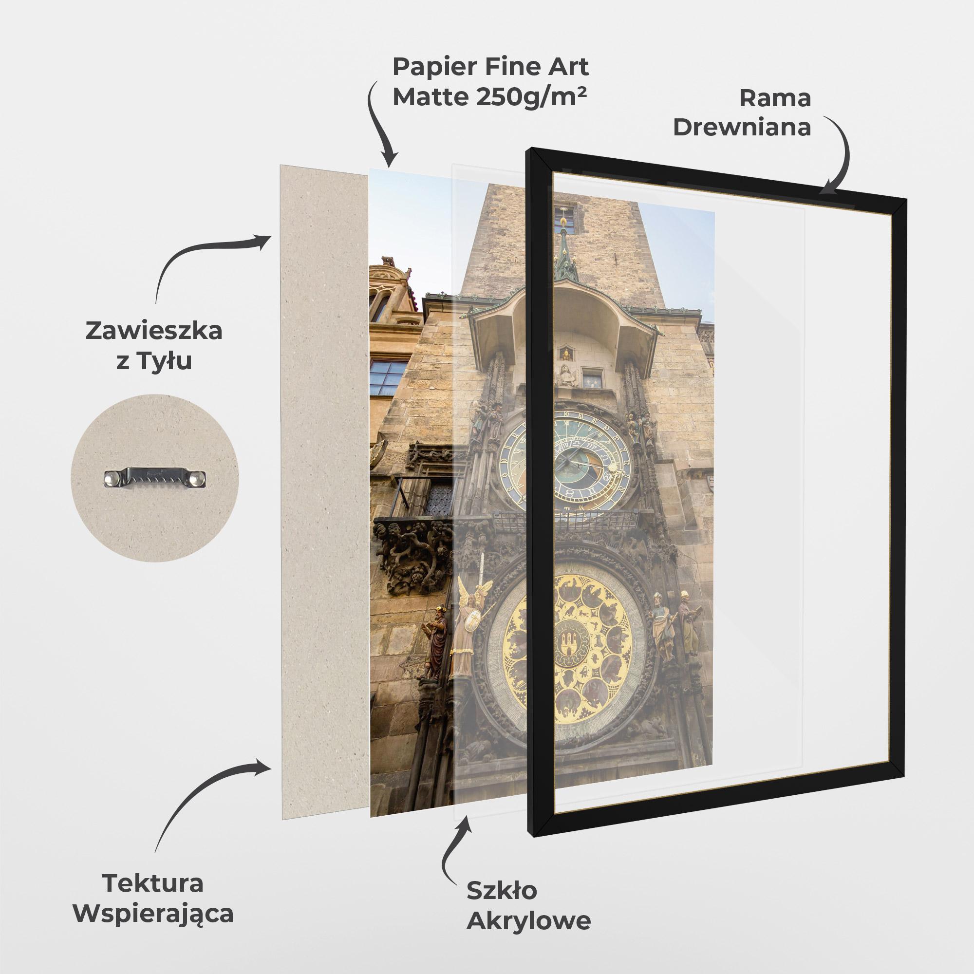 Plakat w Ramie Prague Clock mockup 1