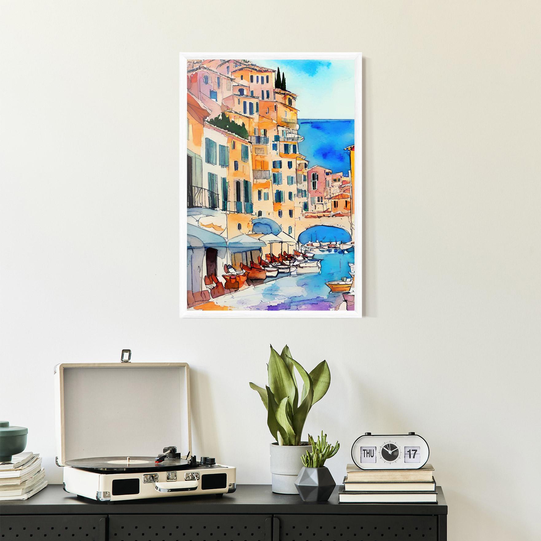 Plakat w Ramie France Watercolor mockup 2