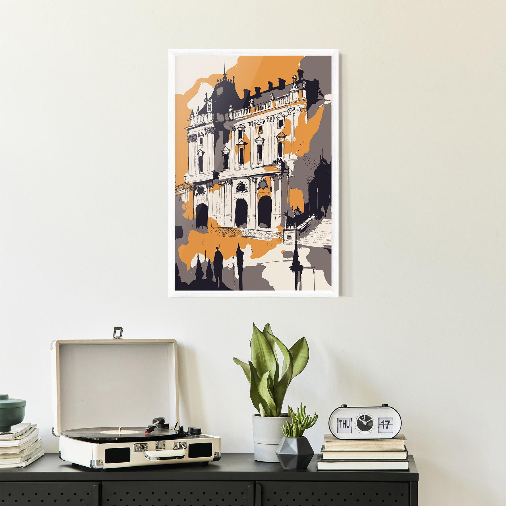 Plakat w Ramie Palace Of Versailles mockup 2