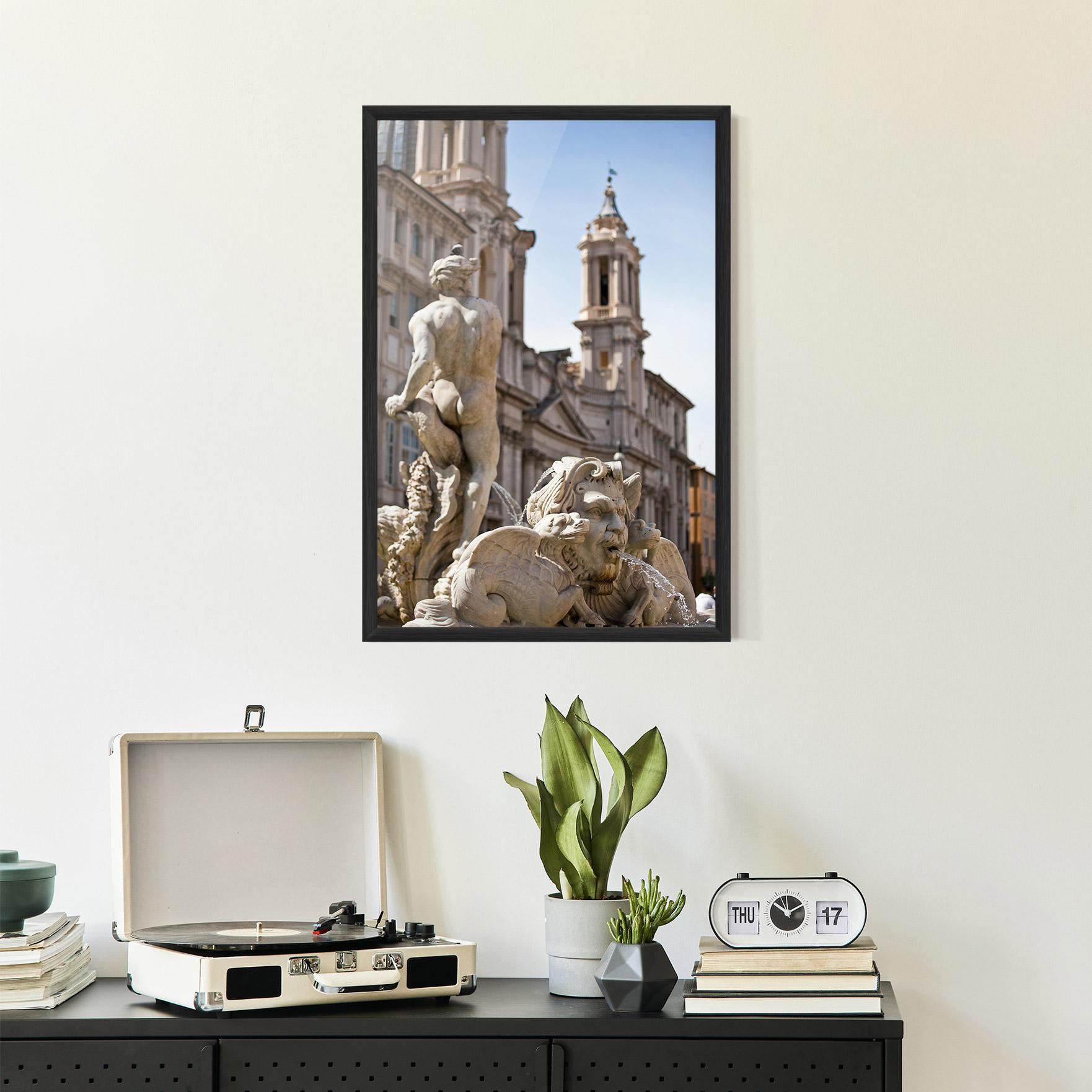 Plakat w Ramie Baroque Statue Italy mockup 2