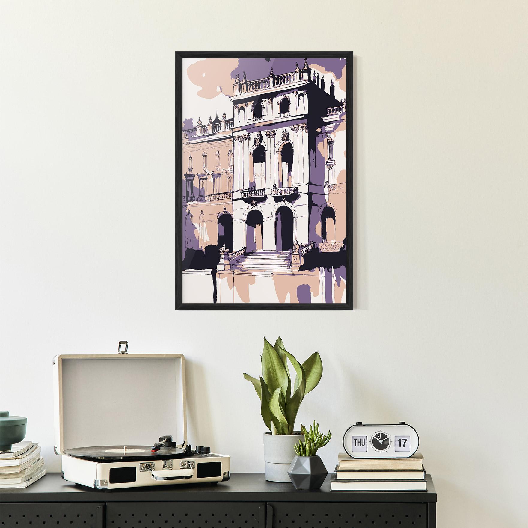 Plakat w Ramie Palace Of Versailles Art mockup 2