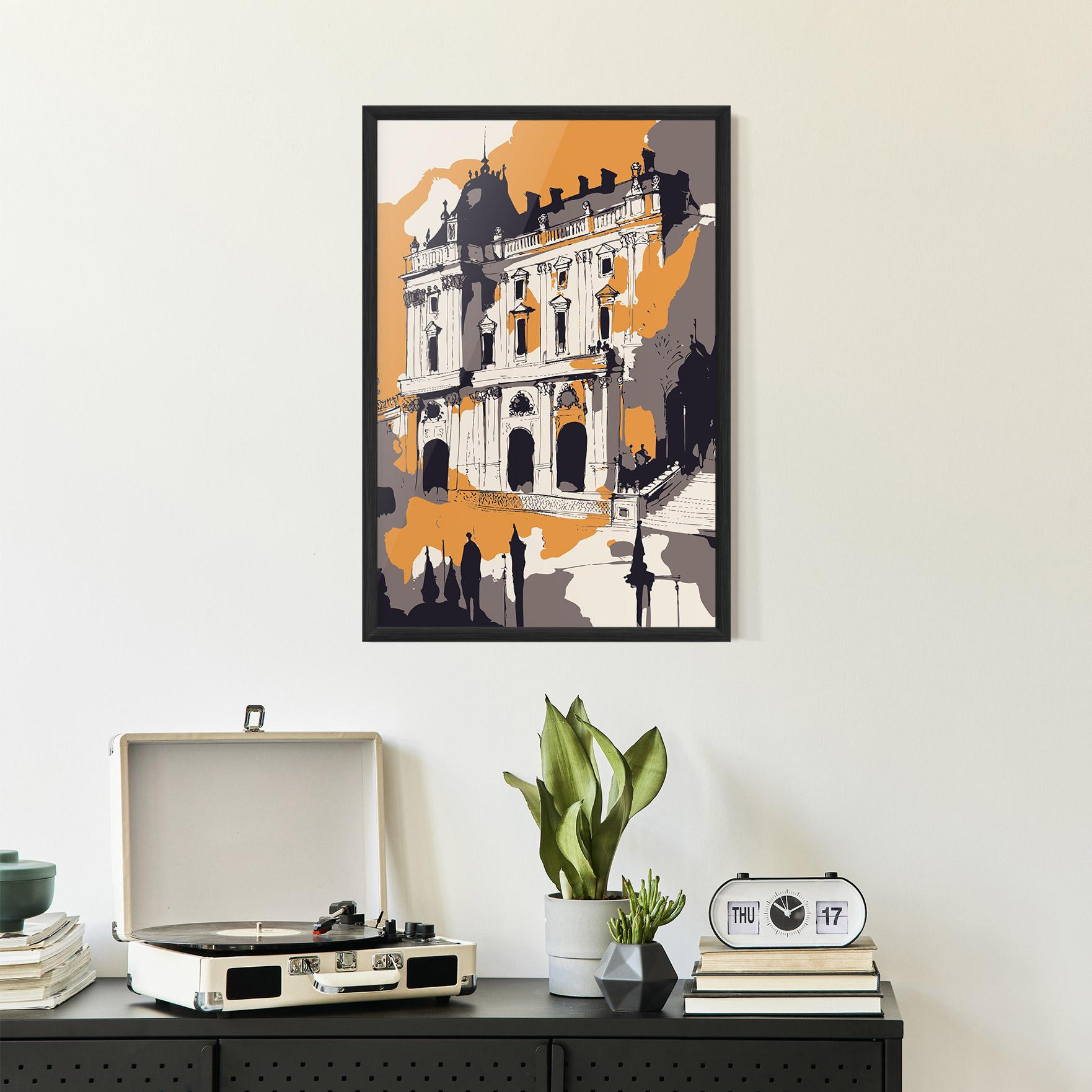 Plakat w Ramie Palace Of Versailles mockup 2
