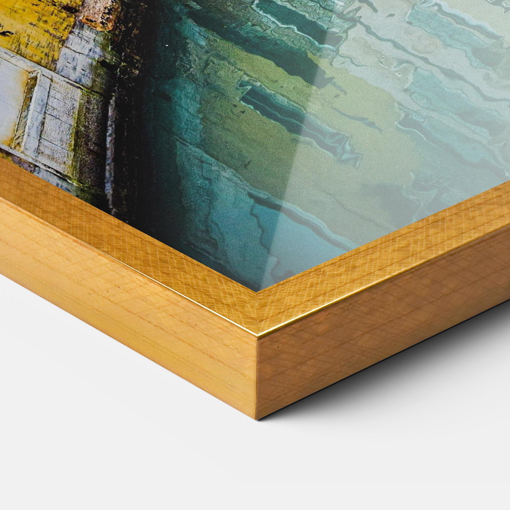 Plakat w Ramie Colorful Water Building mockup 3