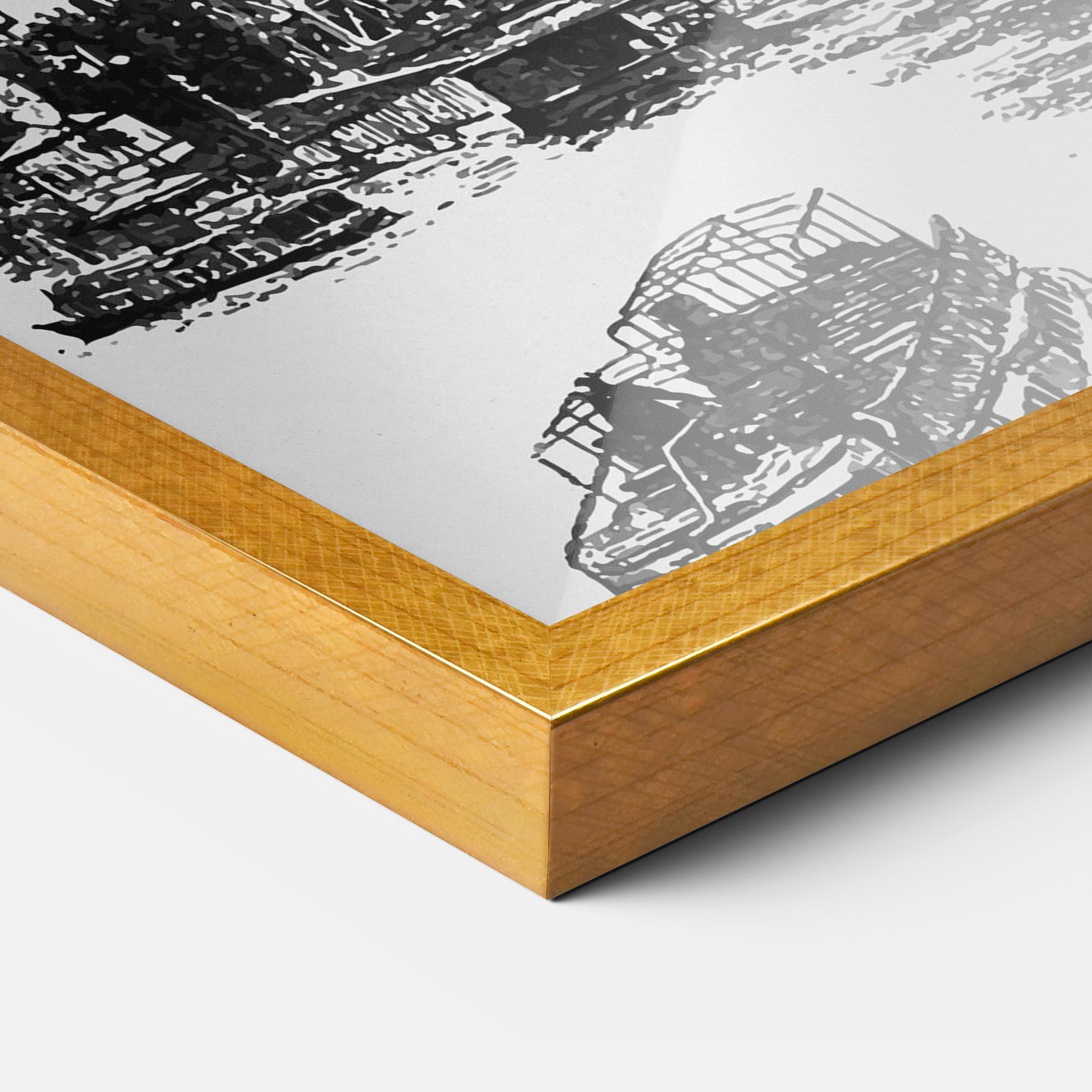 Plakat w Ramie Eiffel Tower Drawing mockup 3