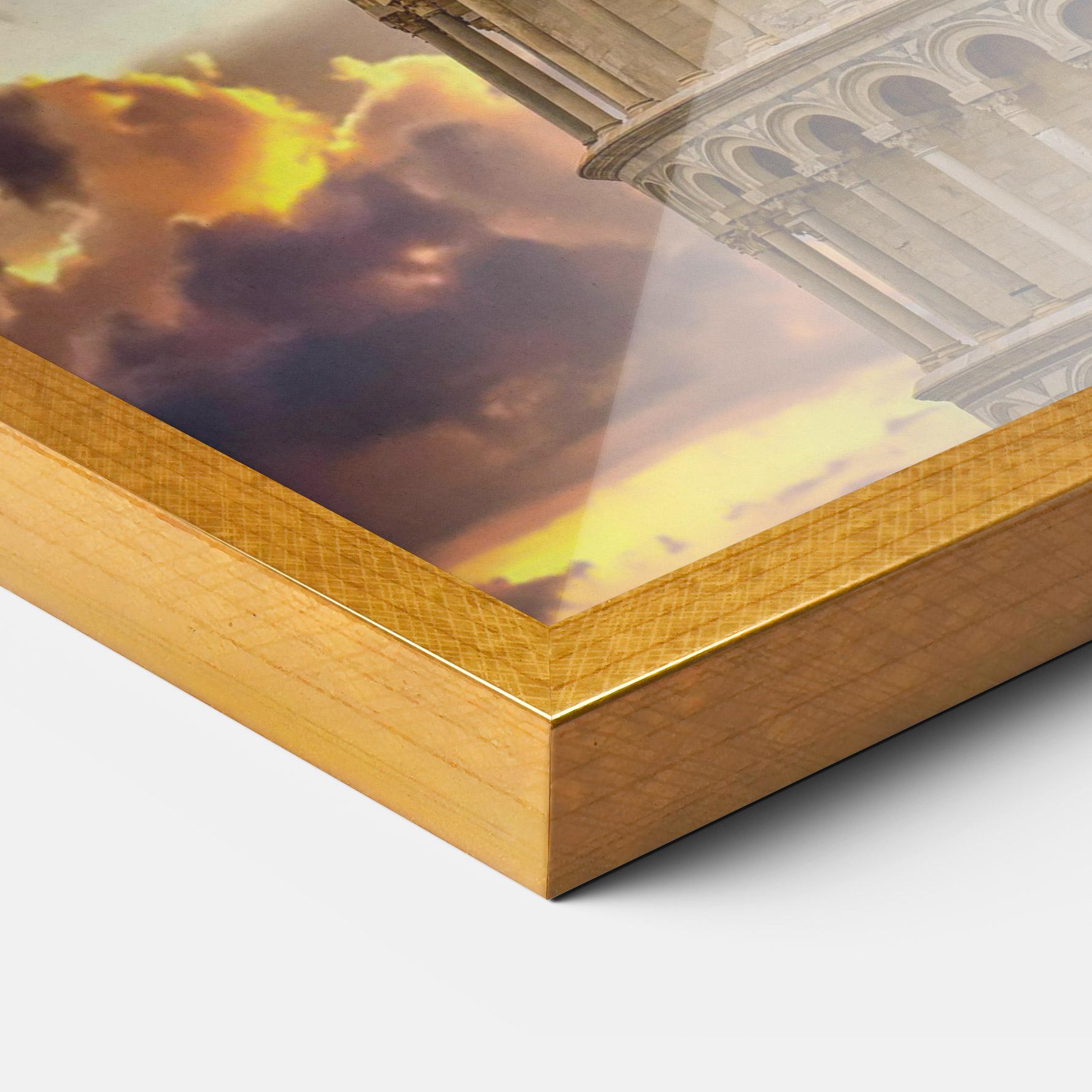 Plakat w Ramie Tower Of Pisa Sunset mockup 3