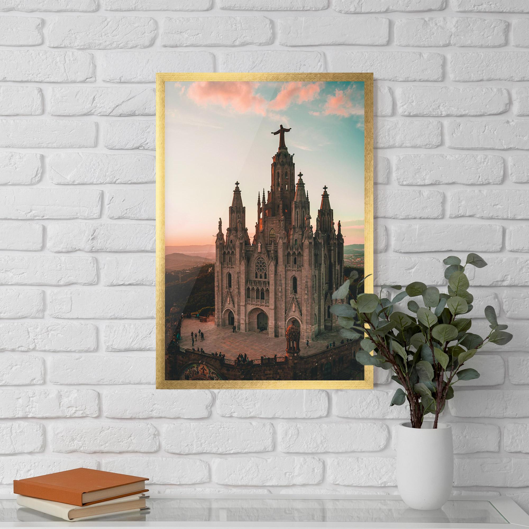 Plakat w Ramie Tibidabo Barcelona mockup 5