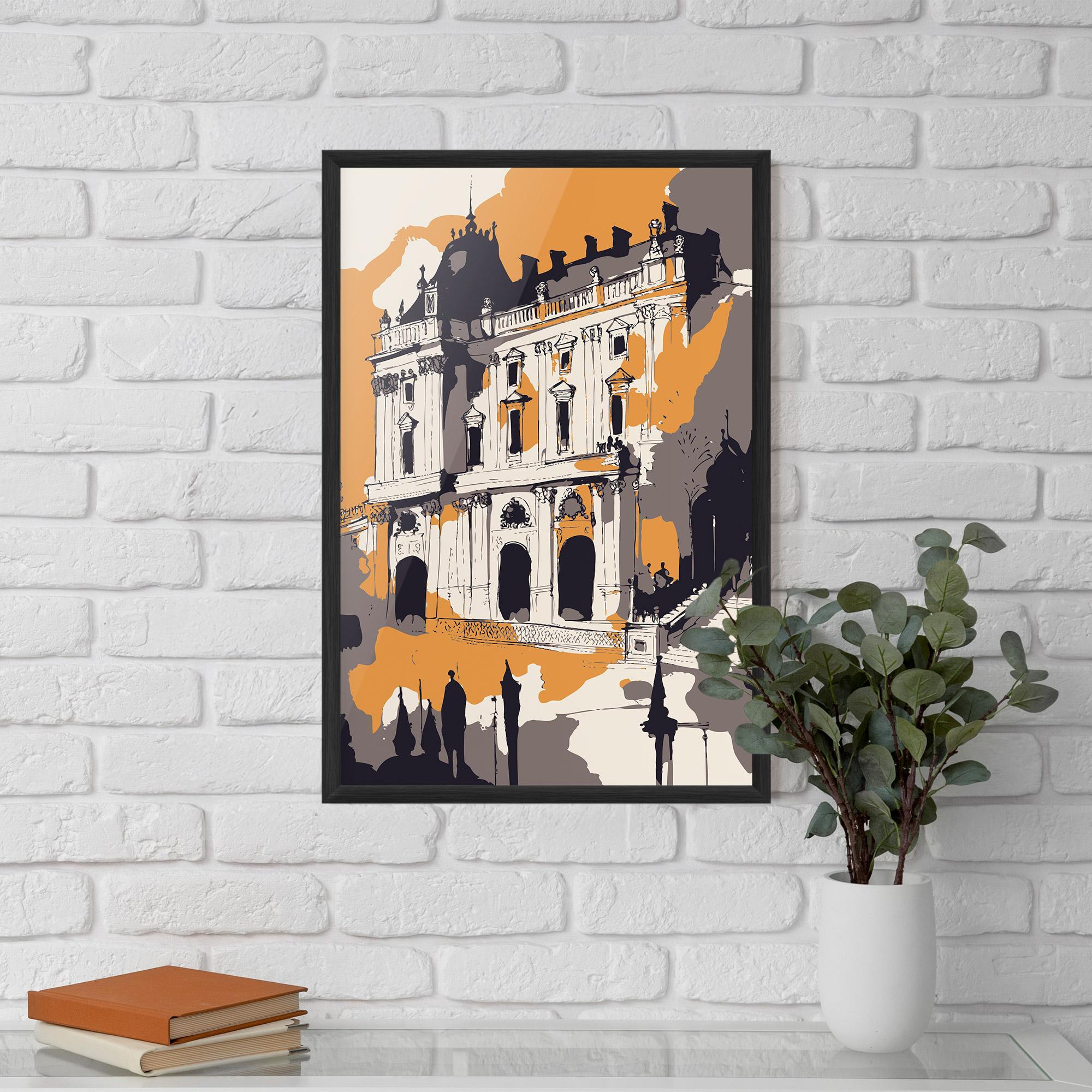 Plakat w Ramie Palace Of Versailles mockup 5