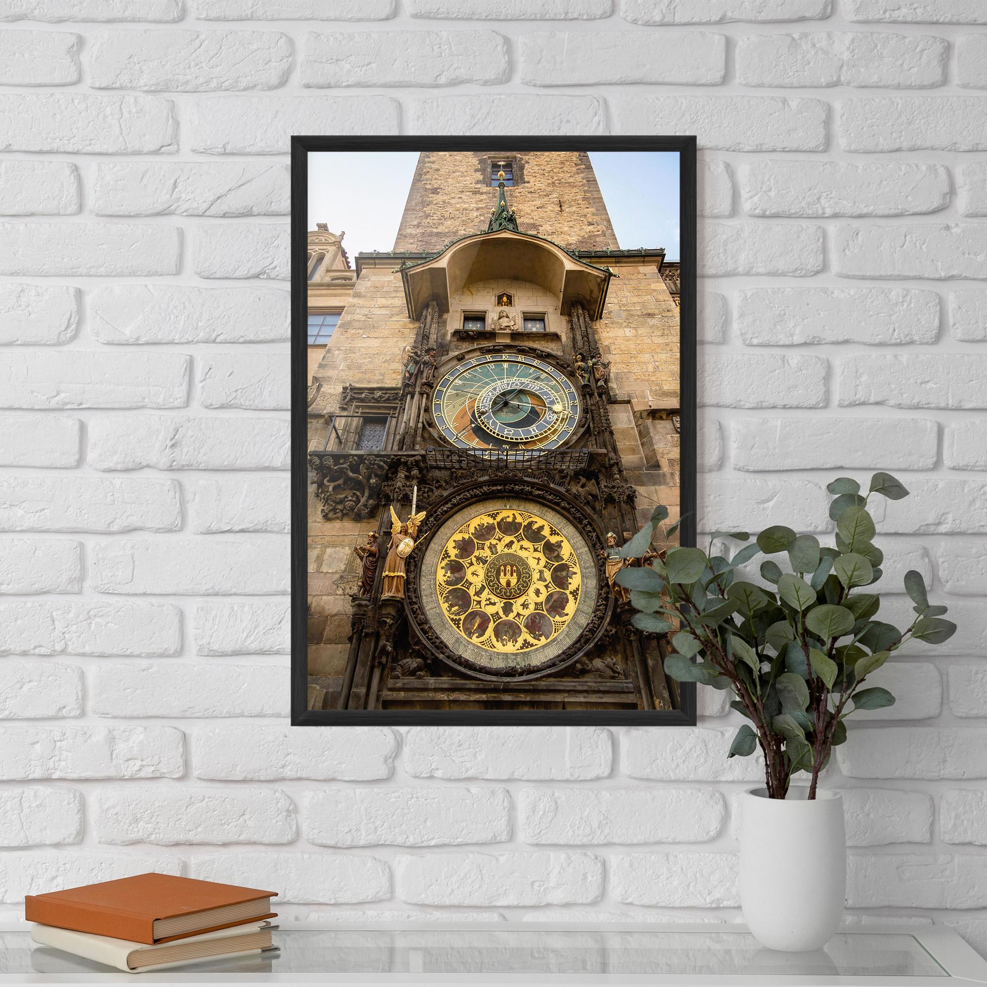 Plakat w Ramie Prague Clock mockup 5