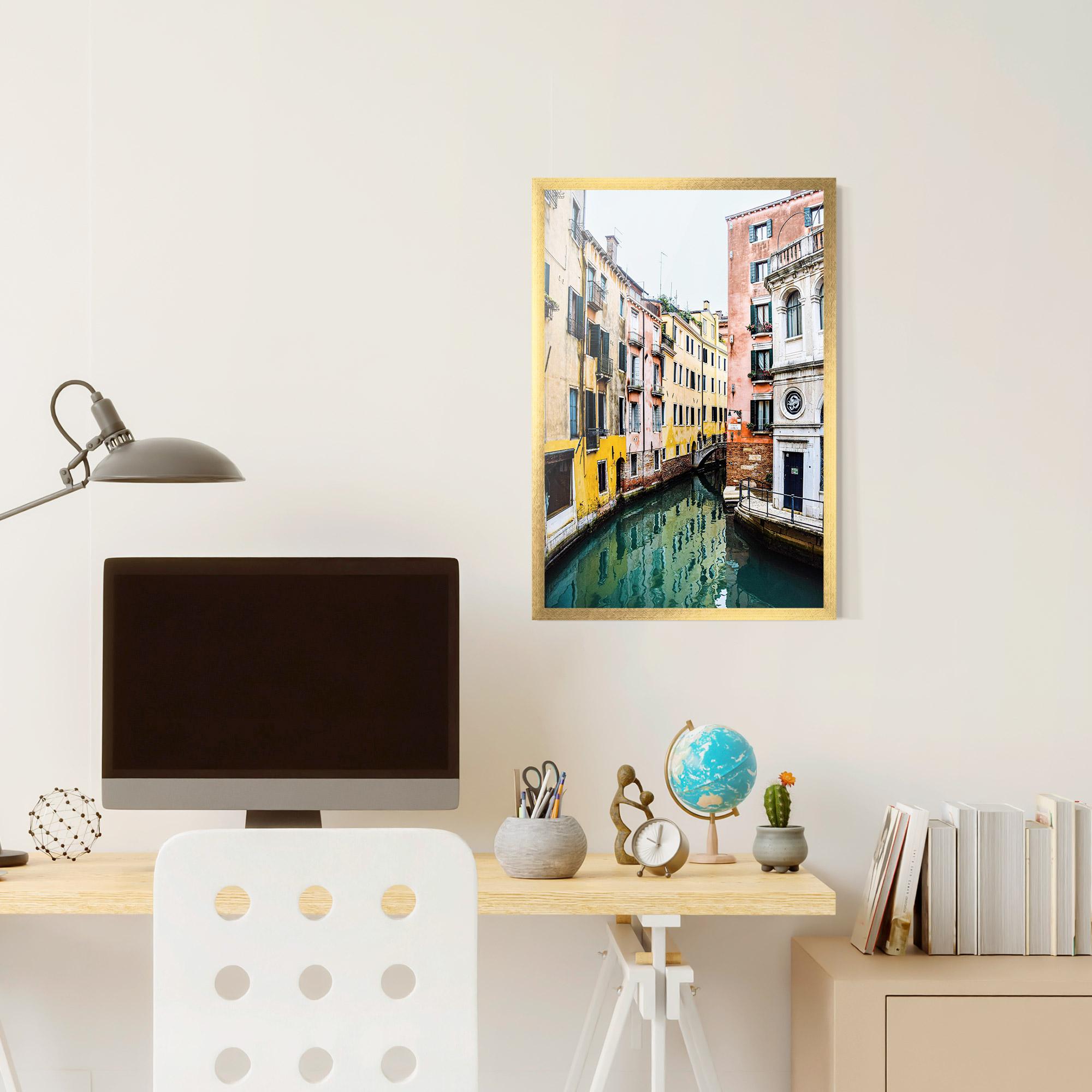 Plakat w Ramie Colorful Water Building mockup 6