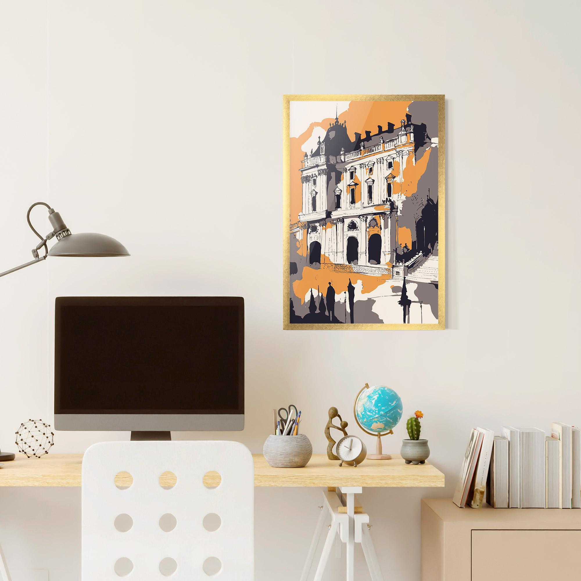 Plakat w Ramie Palace Of Versailles mockup 6
