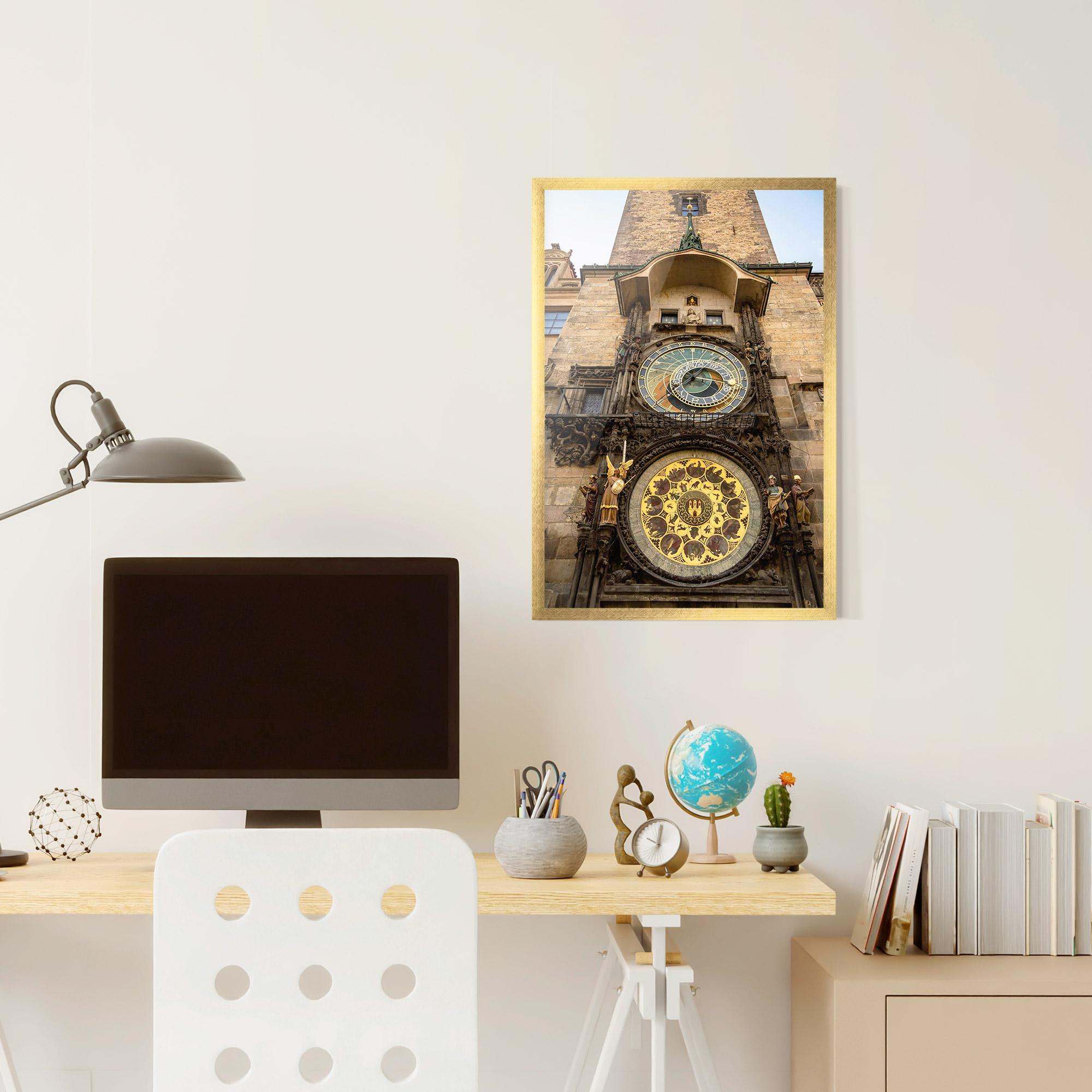 Plakat w Ramie Prague Clock mockup 6