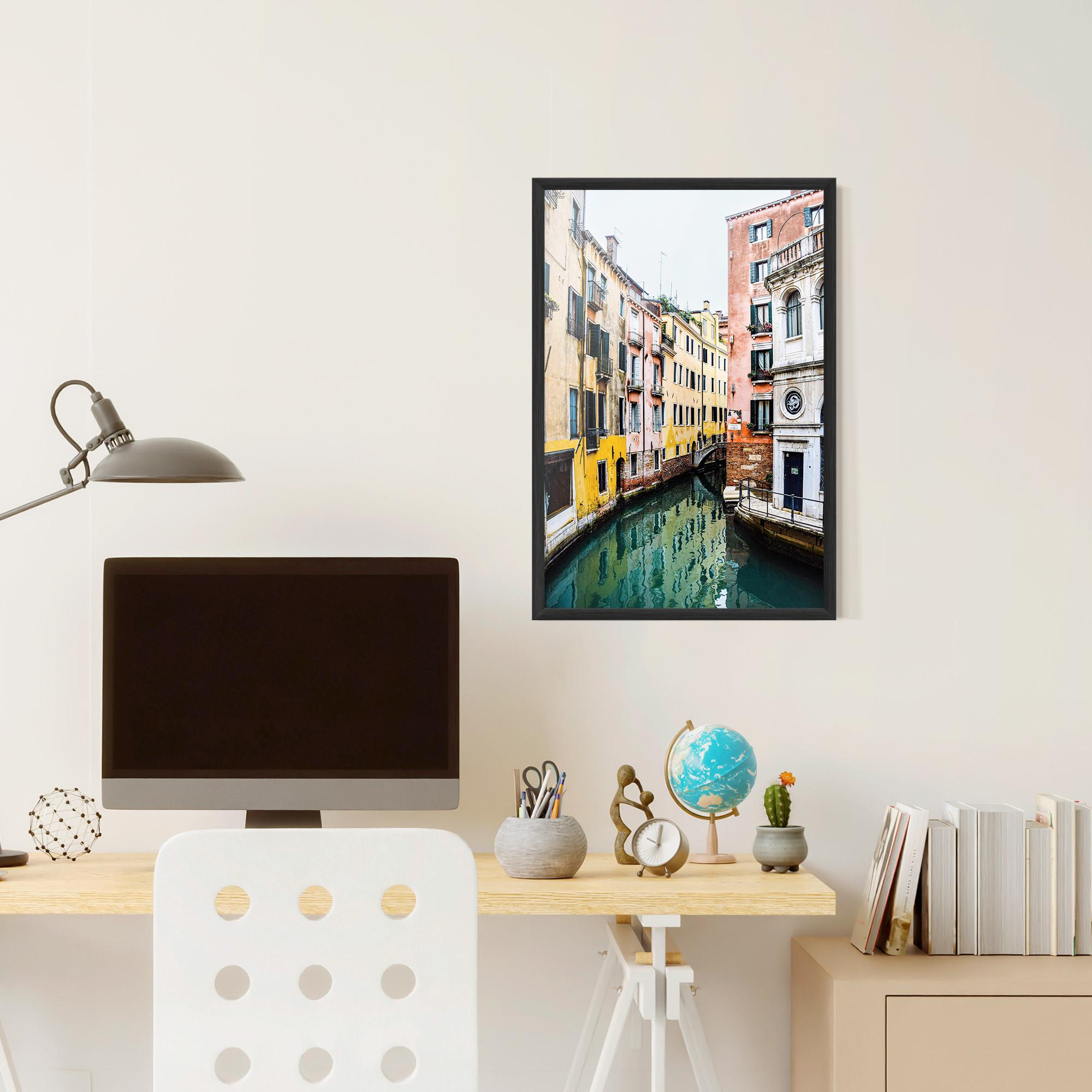 Plakat w Ramie Colorful Water Building mockup 6