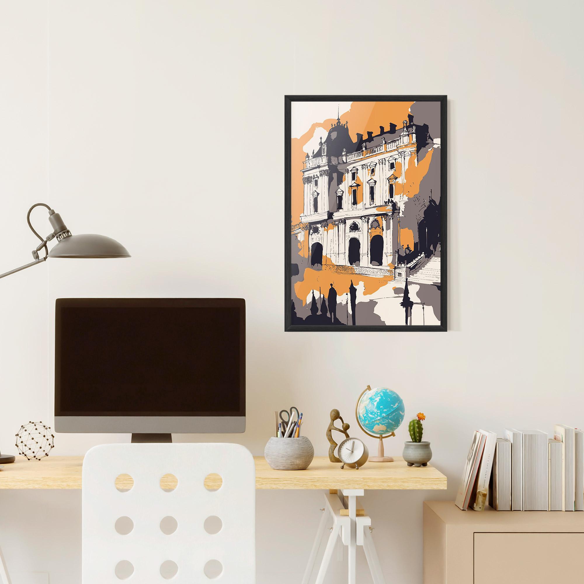 Plakat w Ramie Palace Of Versailles mockup 6