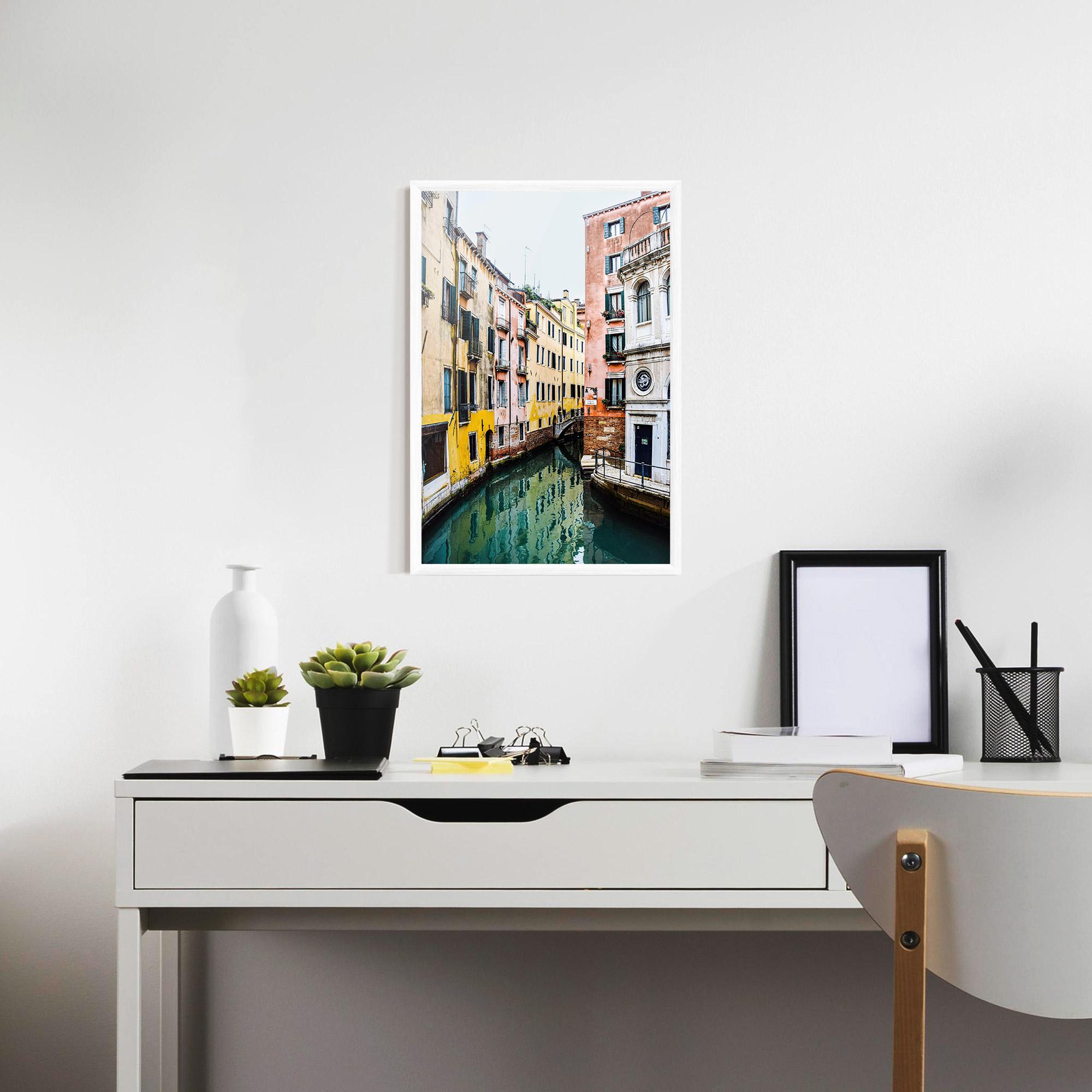 Plakat w Ramie Colorful Water Building mockup 7