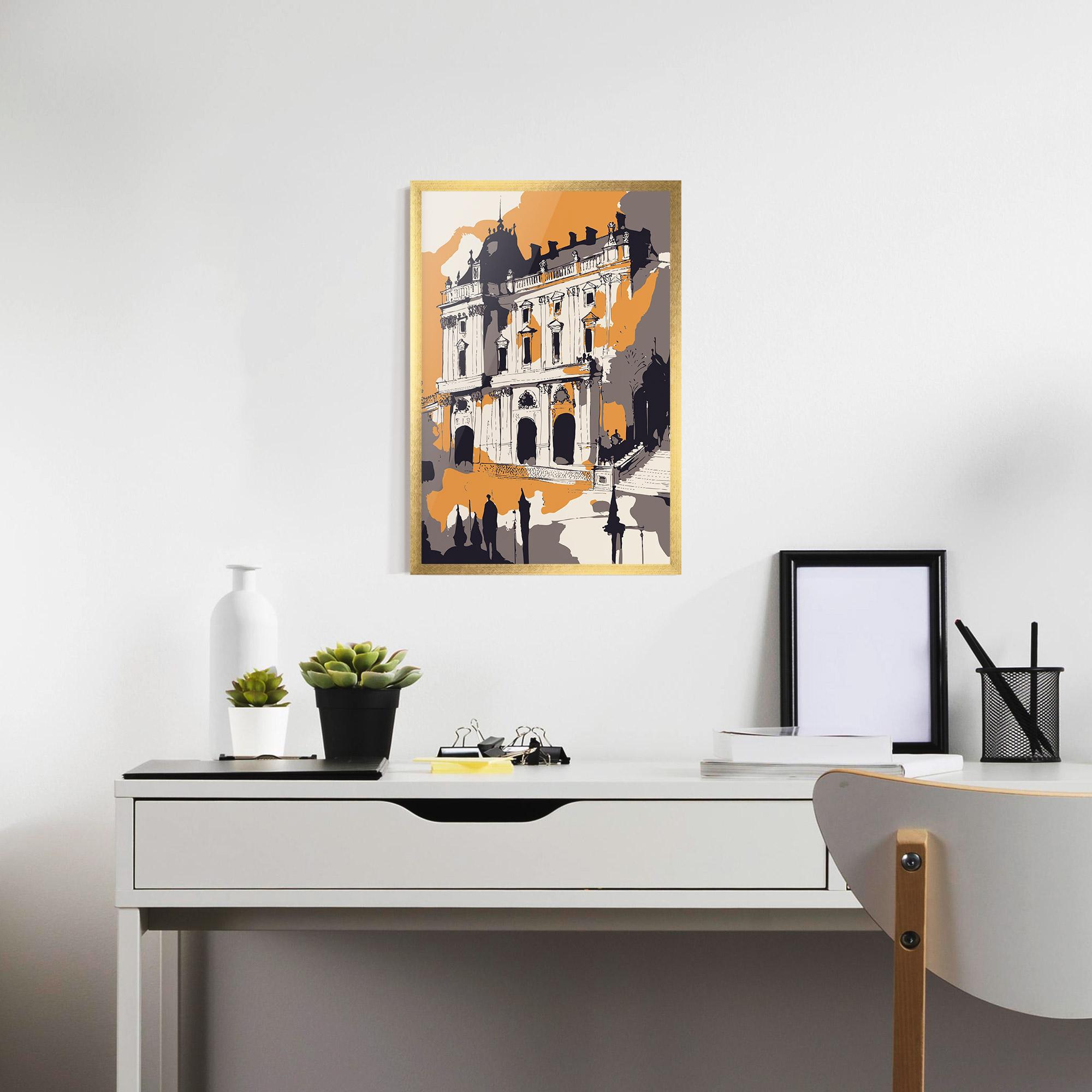 Plakat w Ramie Palace Of Versailles mockup 7
