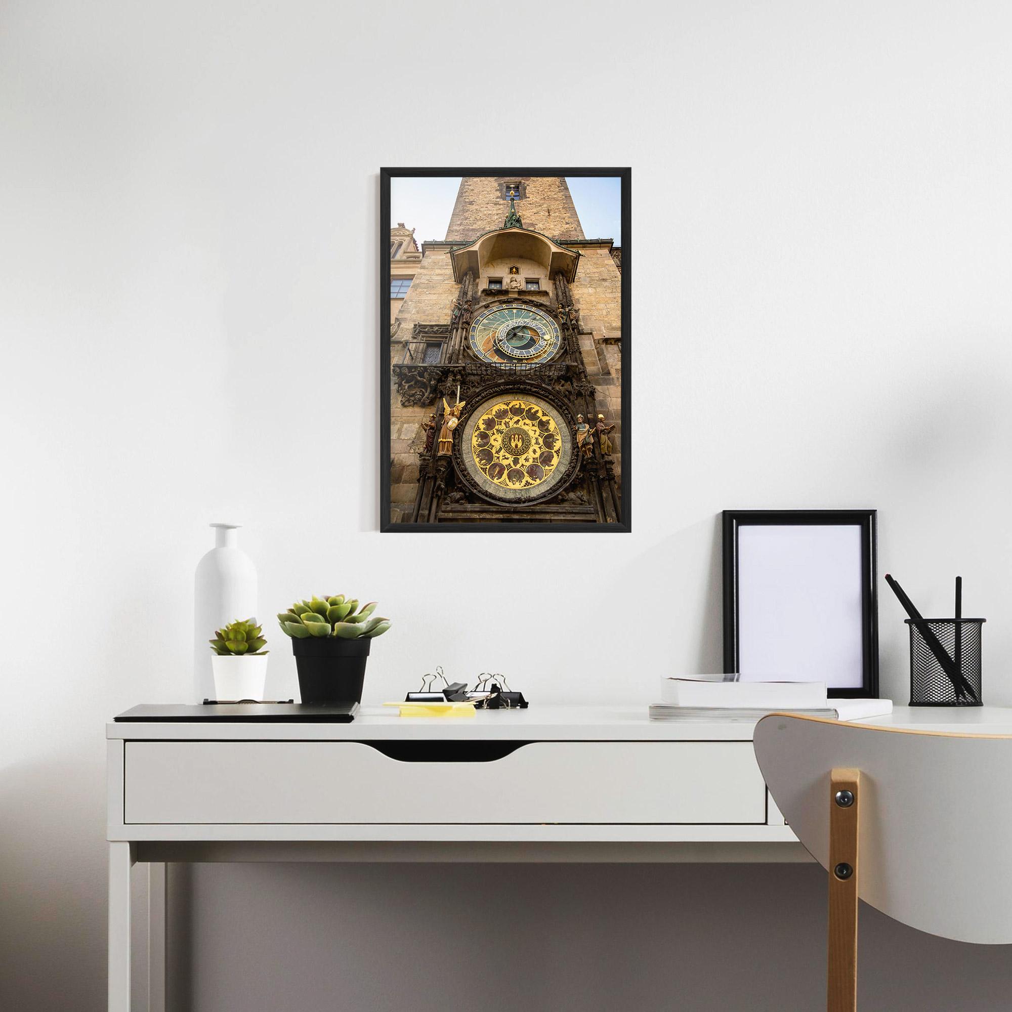 Plakat w Ramie Prague Clock mockup 7