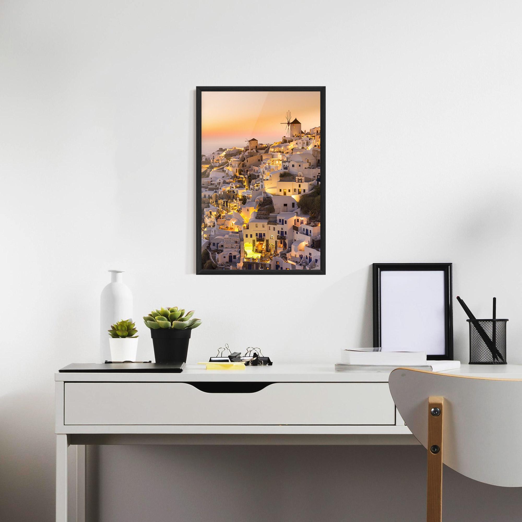 Plakat w Ramie Santorini Greece mockup 7