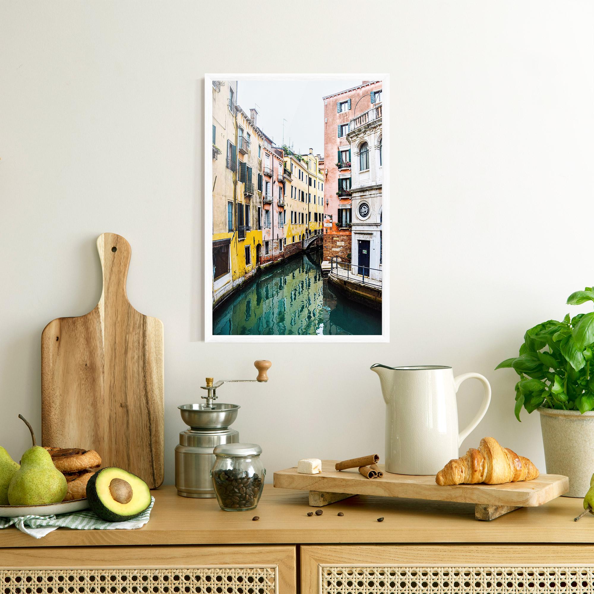 Plakat w Ramie Colorful Water Building mockup 8