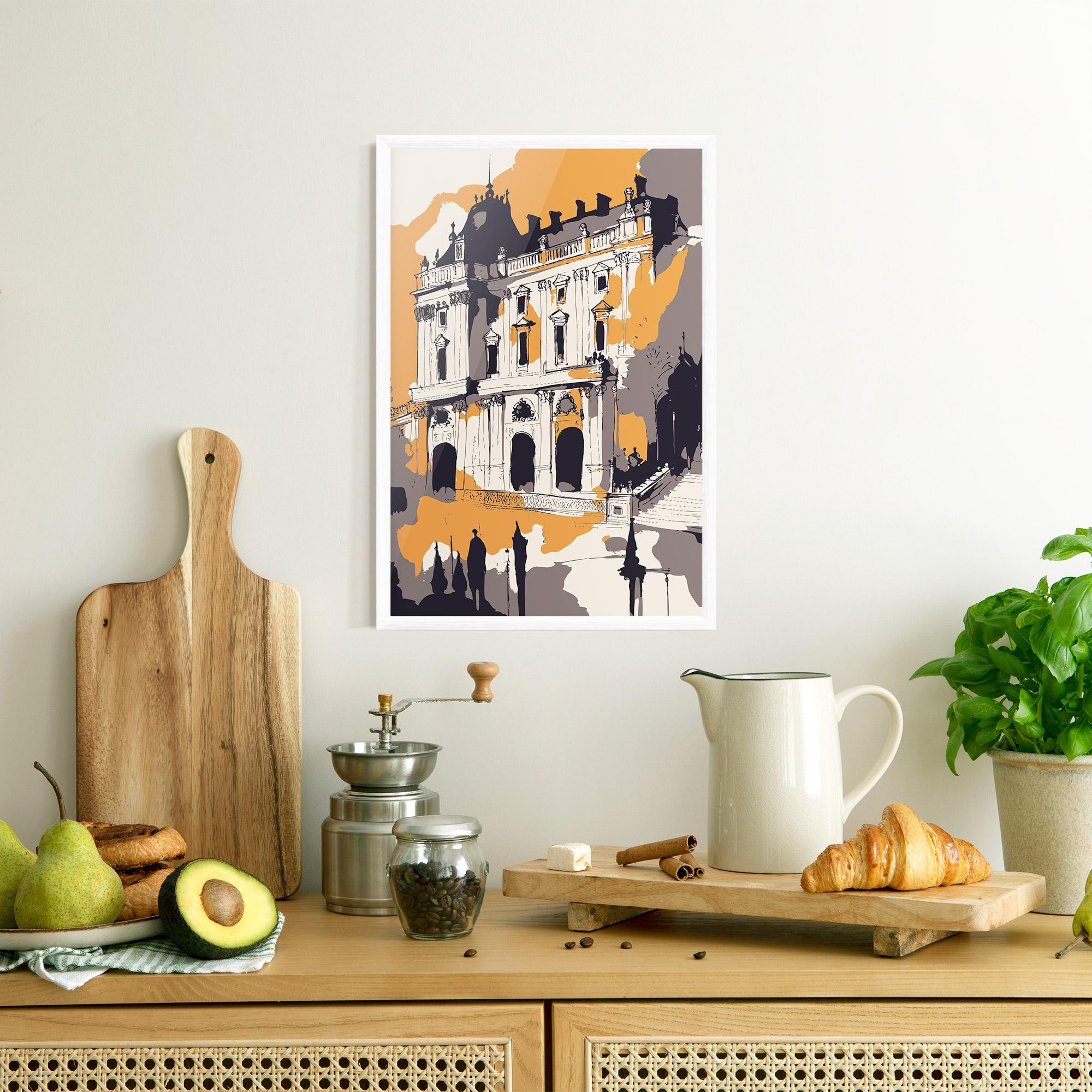 Plakat w Ramie Palace Of Versailles mockup 8