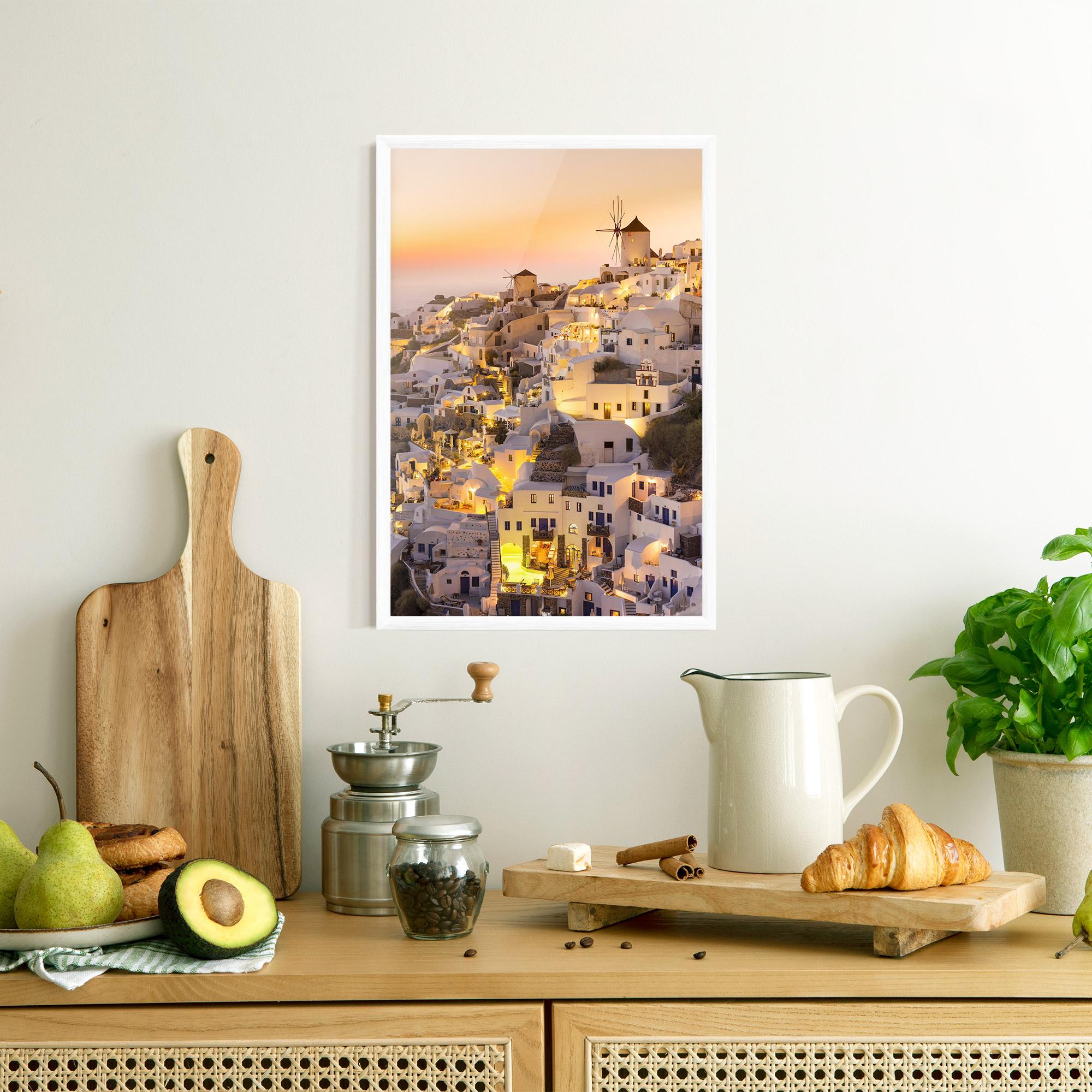 Plakat w Ramie Santorini Greece mockup 8