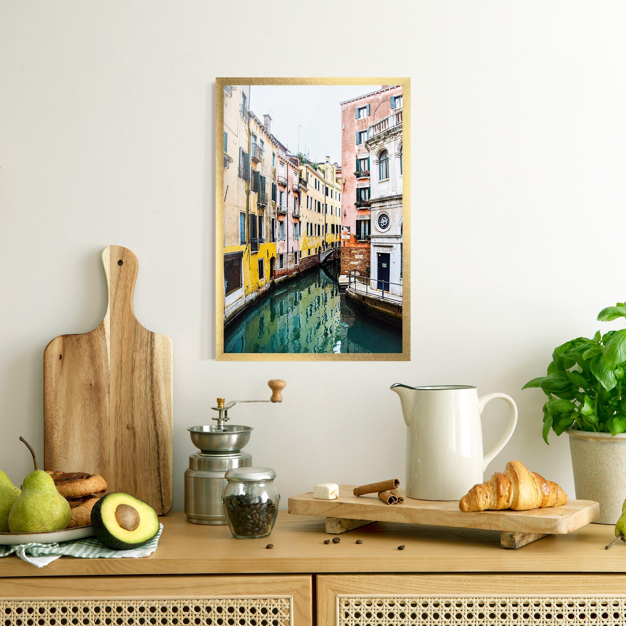 Plakat w Ramie Colorful Water Building mockup 8