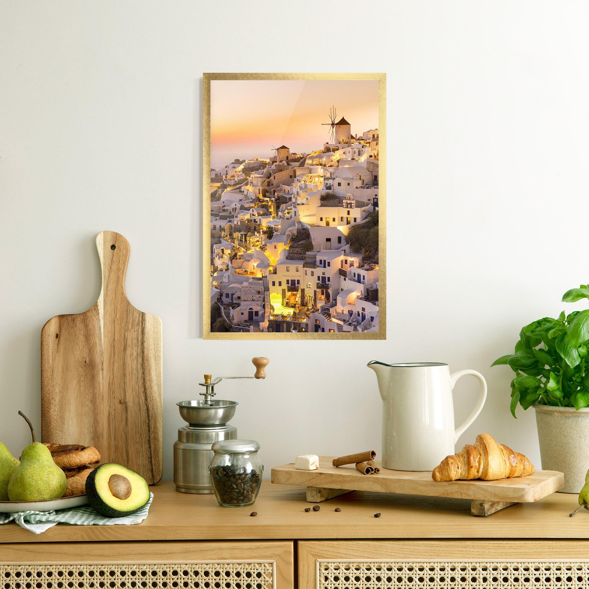 Plakat w Ramie Santorini Greece mockup 8