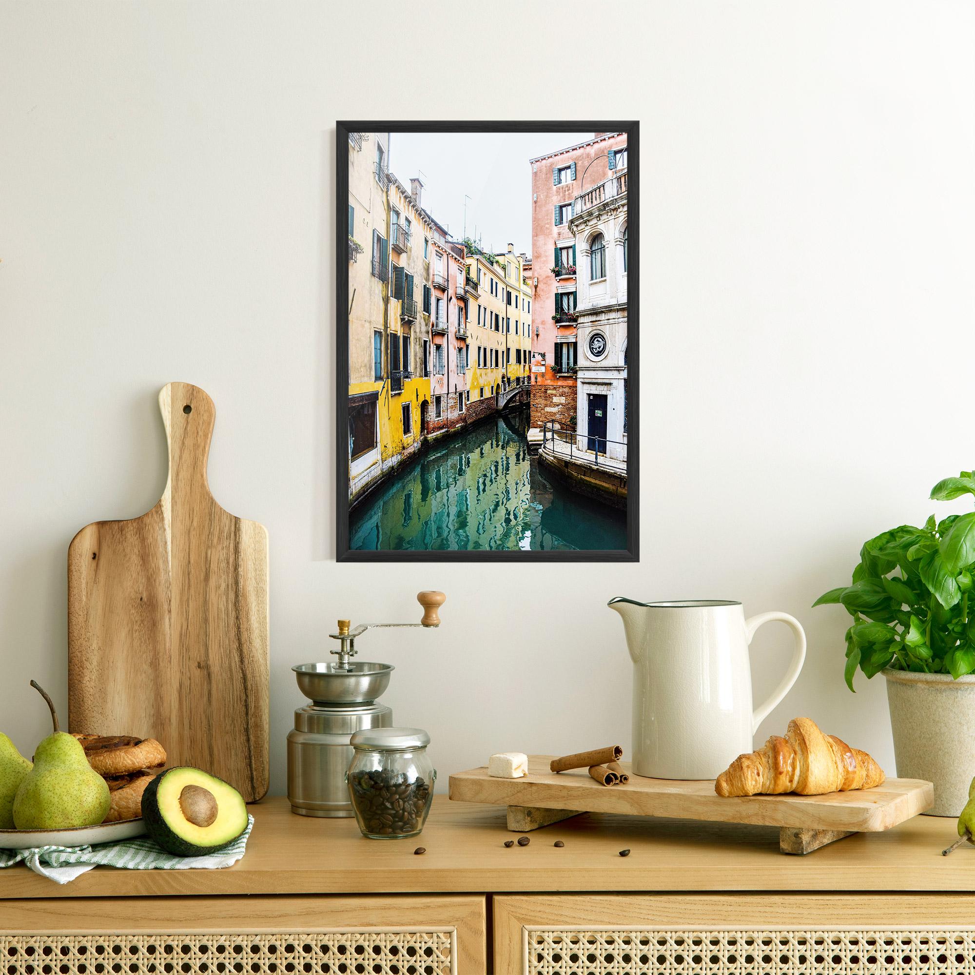 Plakat w Ramie Colorful Water Building mockup 8