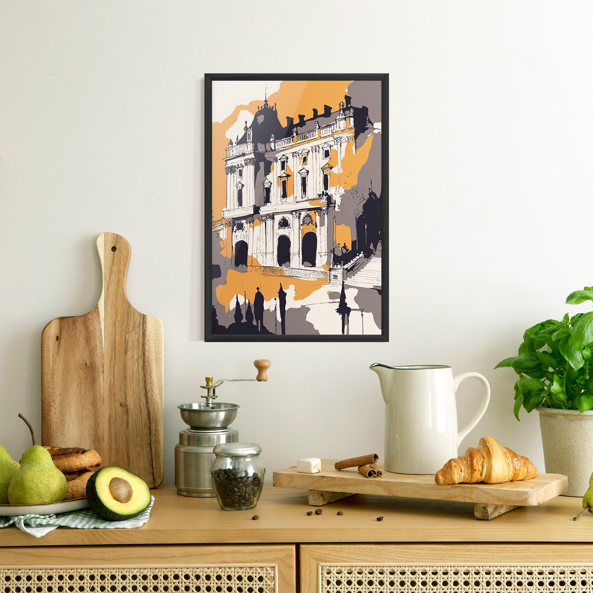 Plakat w Ramie Palace Of Versailles mockup 8