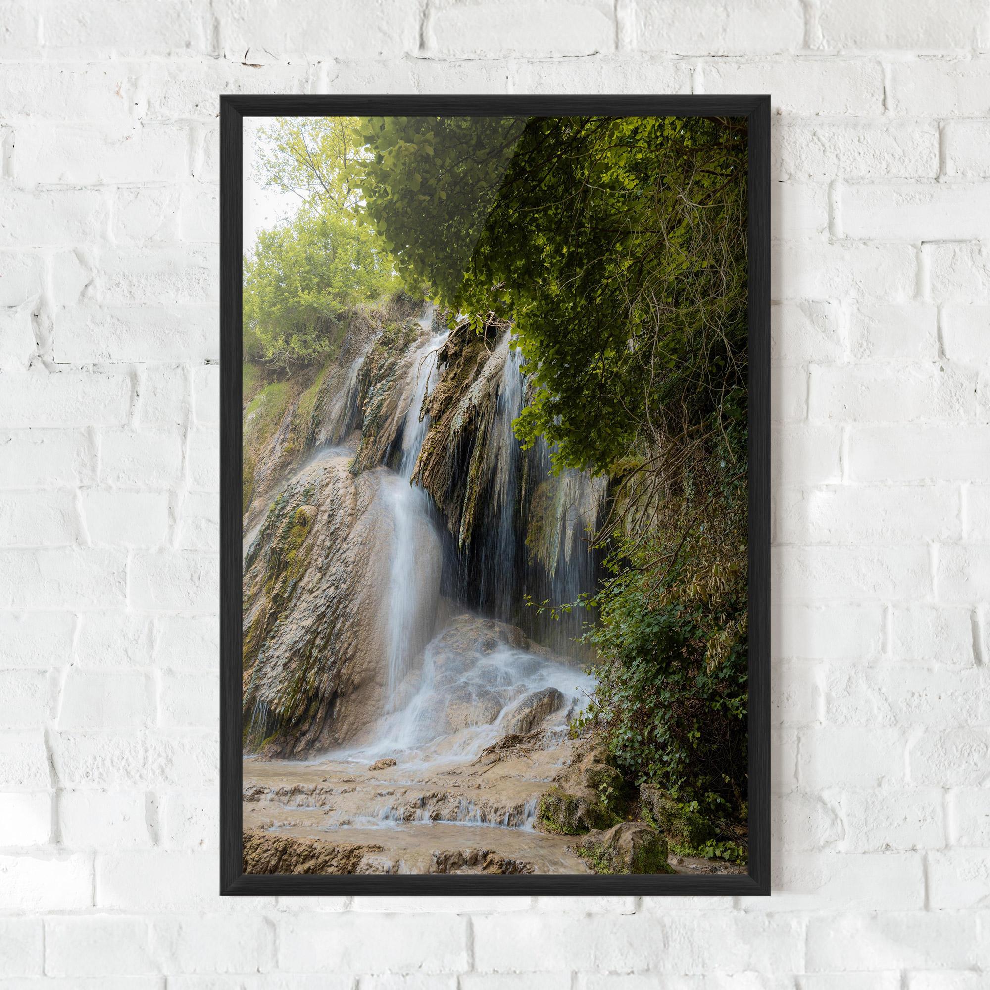 Plakat w Ramie Forest Waterfall View mockup 0