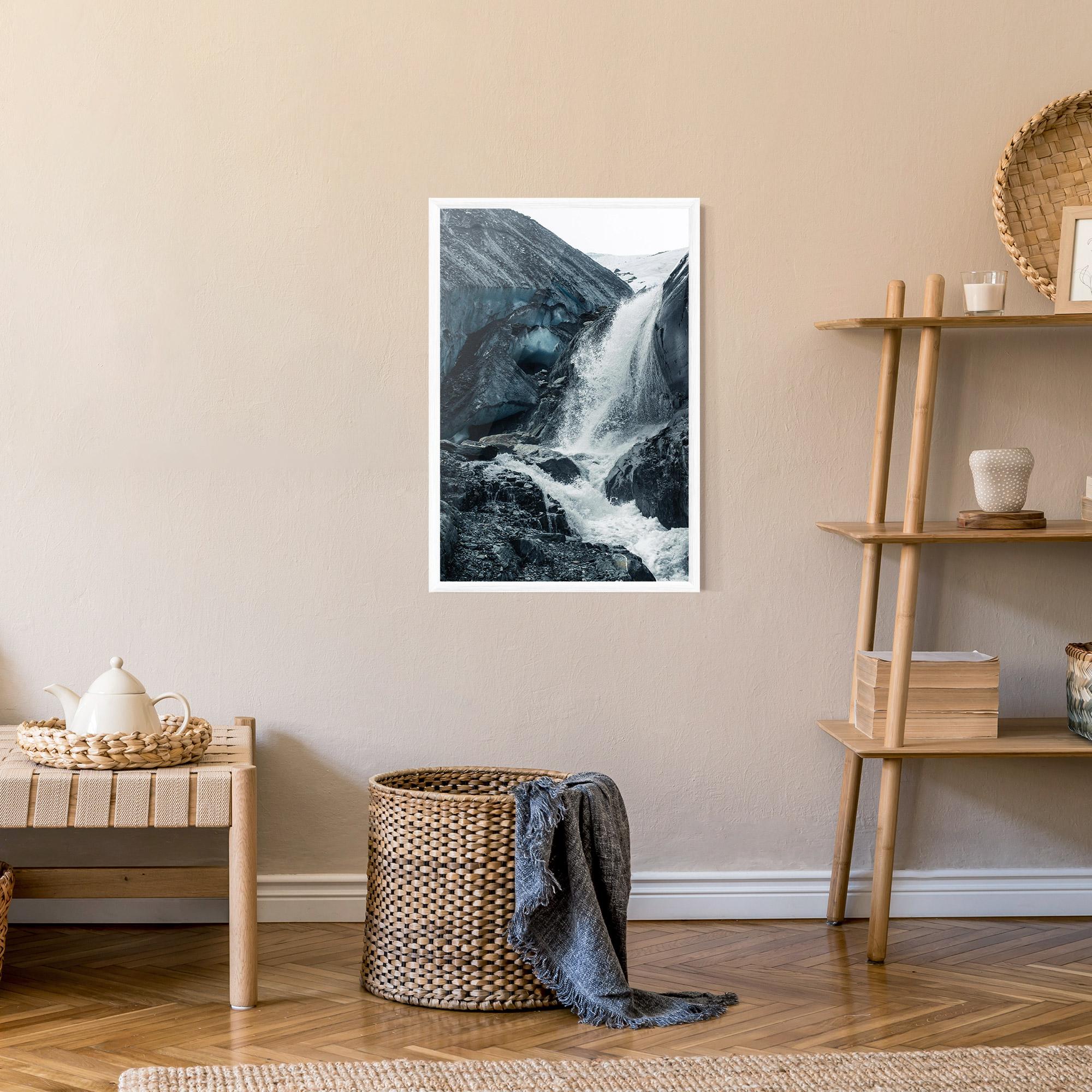 Plakat w Ramie Blue Rocks Waterfall mockup 9