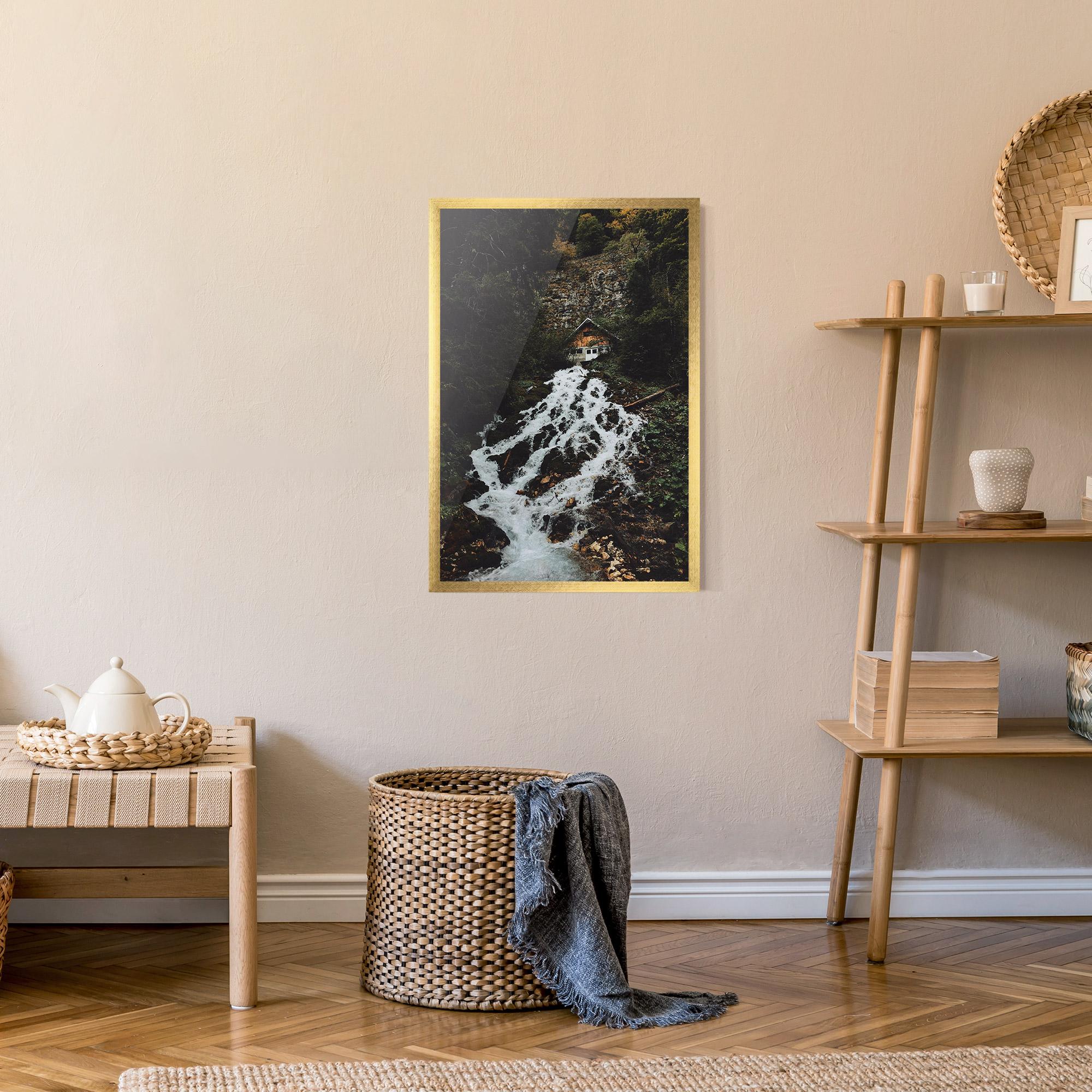 Plakat w Ramie Waterfall From Home mockup 9