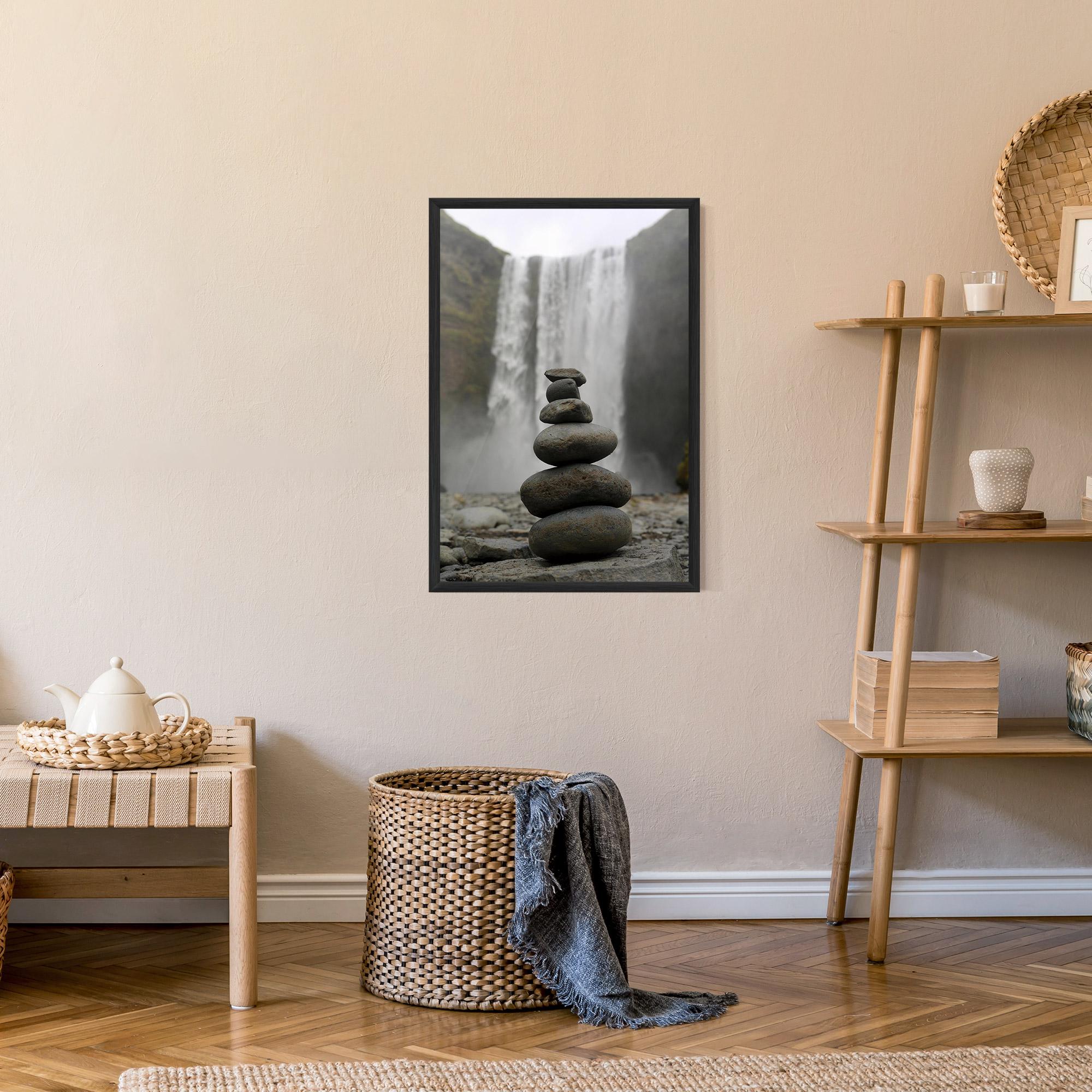 Plakat w Ramie Balanced Rocks Waterfall mockup 9