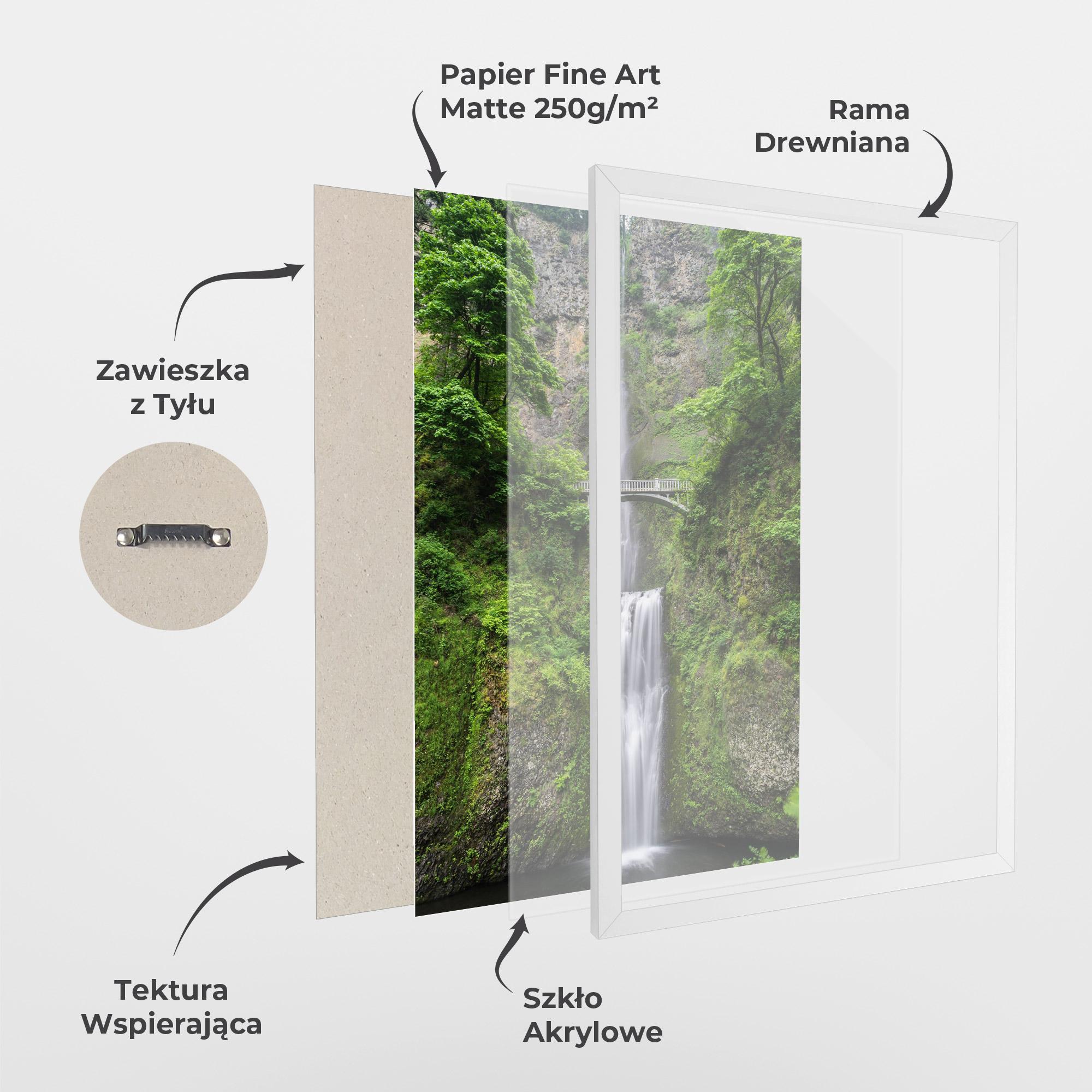 Plakat w Ramie Green Leaves Bridge View mockup 1