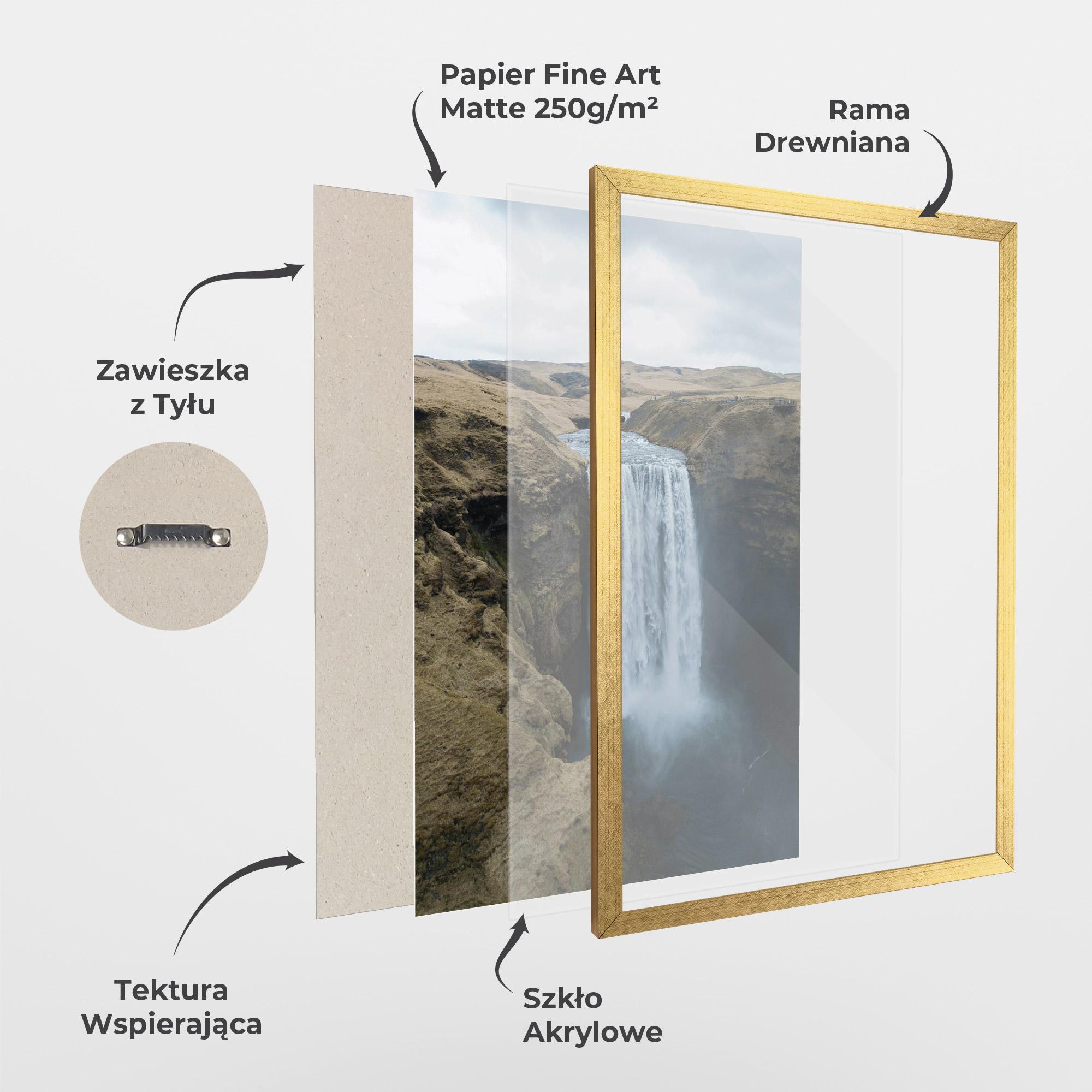 Plakat w Ramie Desert Vibe Waterfall mockup 1