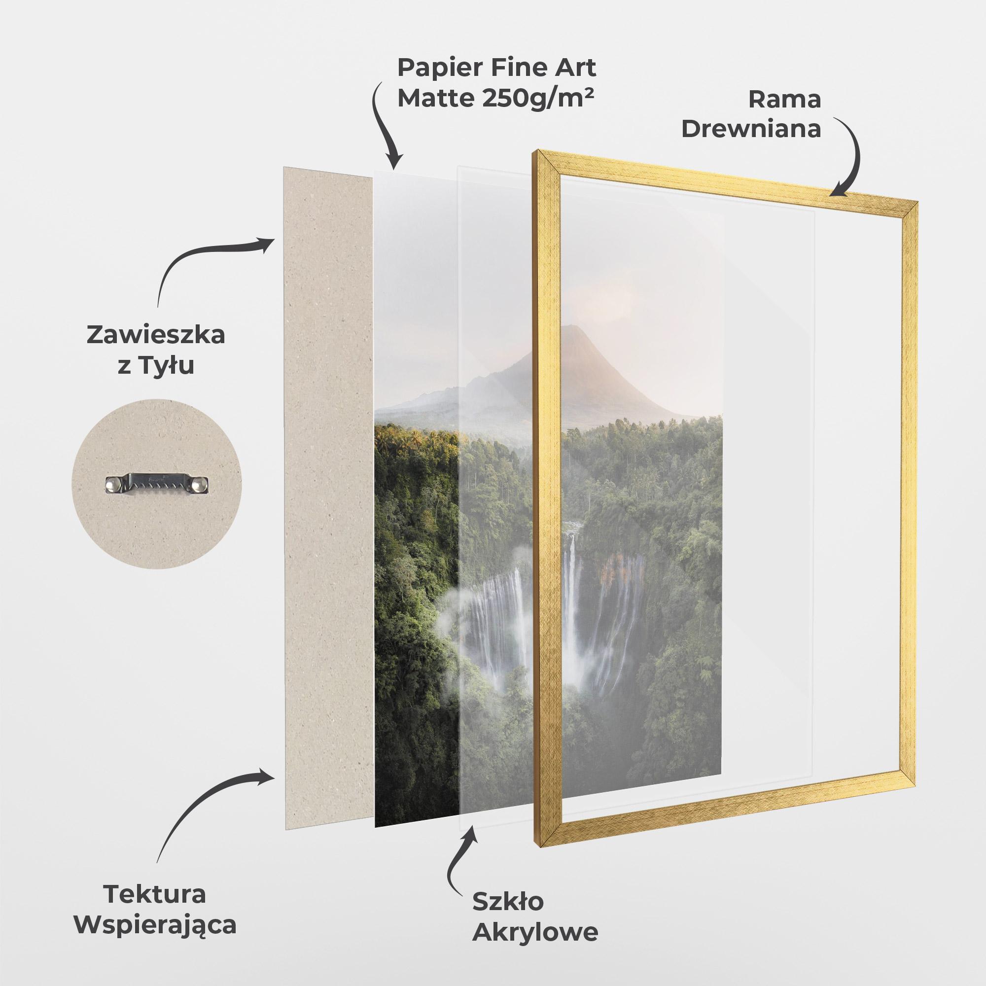 Plakat w Ramie Vulcano Waterfall mockup 1