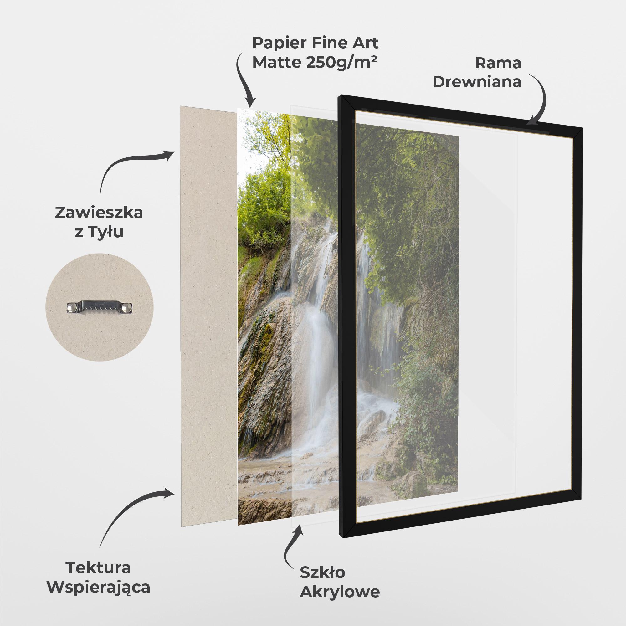 Plakat w Ramie Forest Waterfall View mockup 1