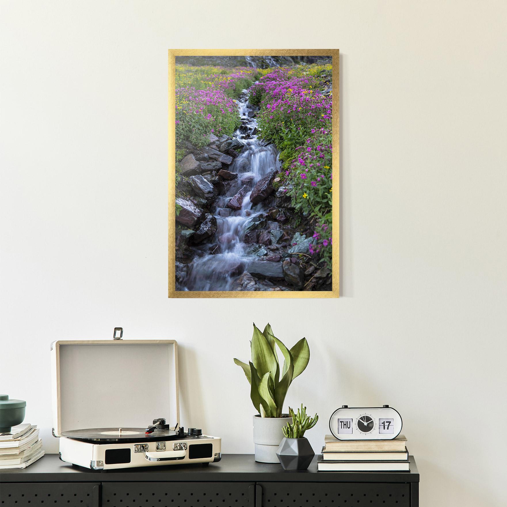 Plakat w Ramie Water Falling Field mockup 2