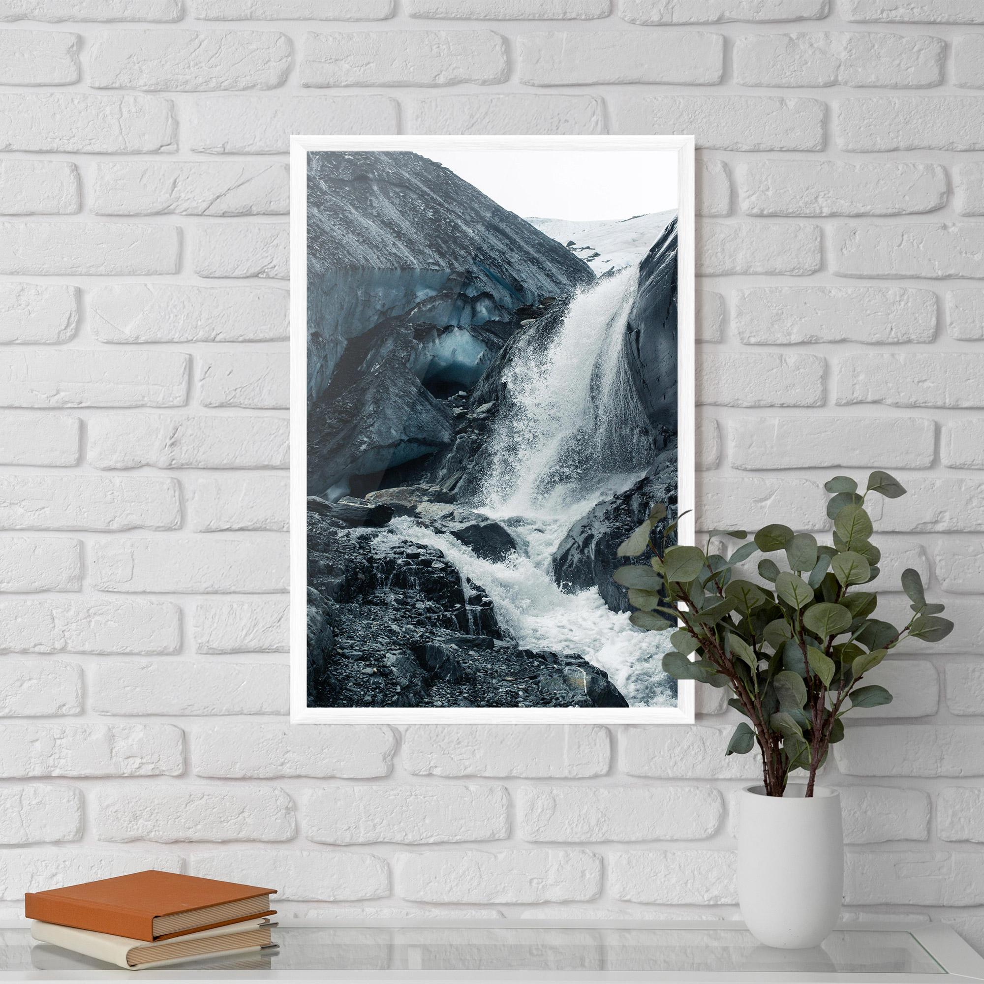 Plakat w Ramie Blue Rocks Waterfall mockup 5