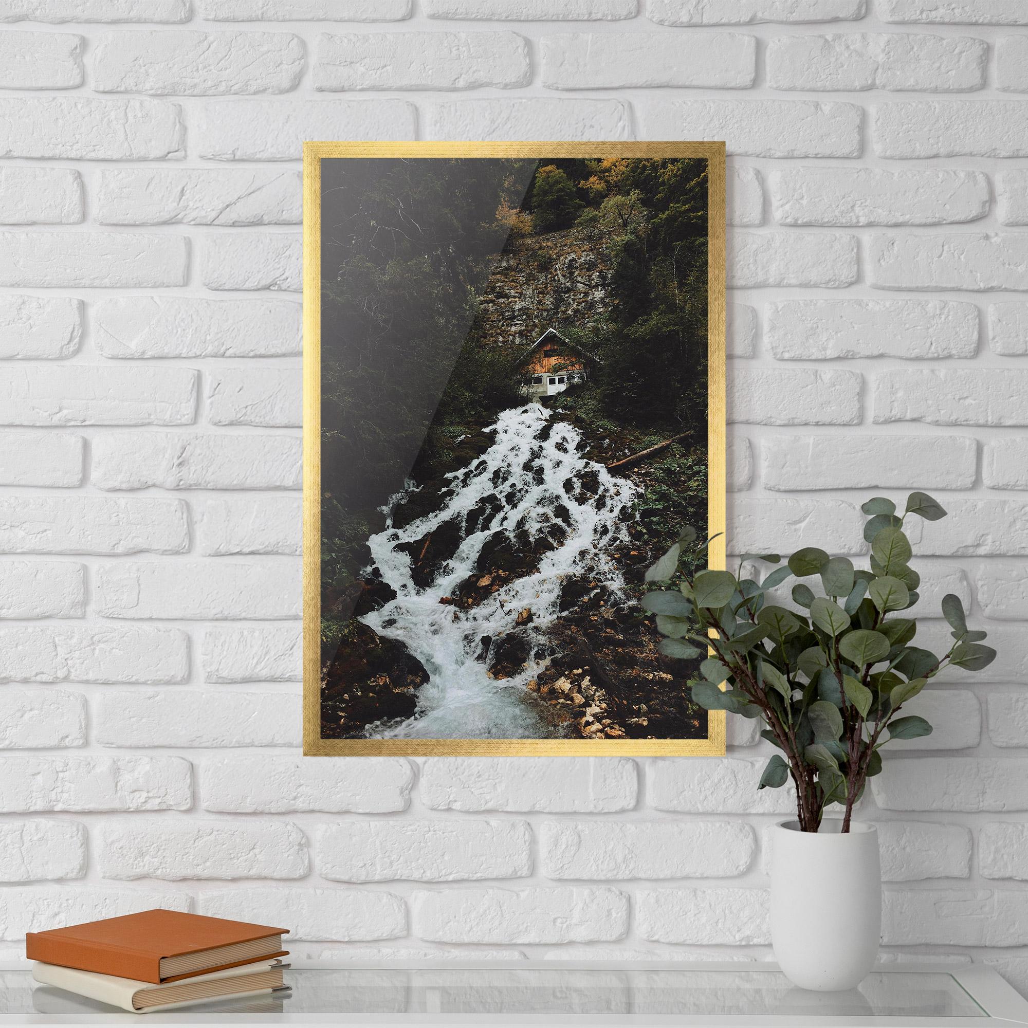 Plakat w Ramie Waterfall From Home mockup 5
