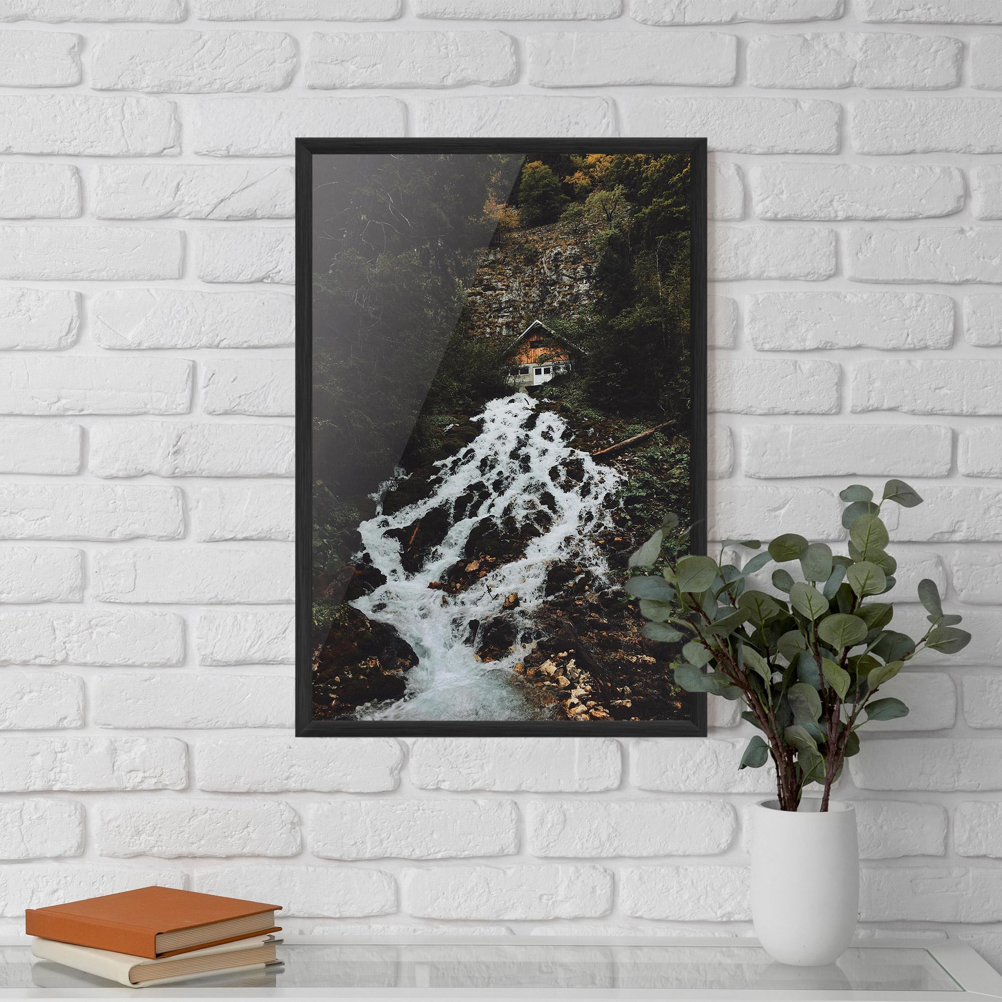 Plakat w Ramie Waterfall From Home mockup 5