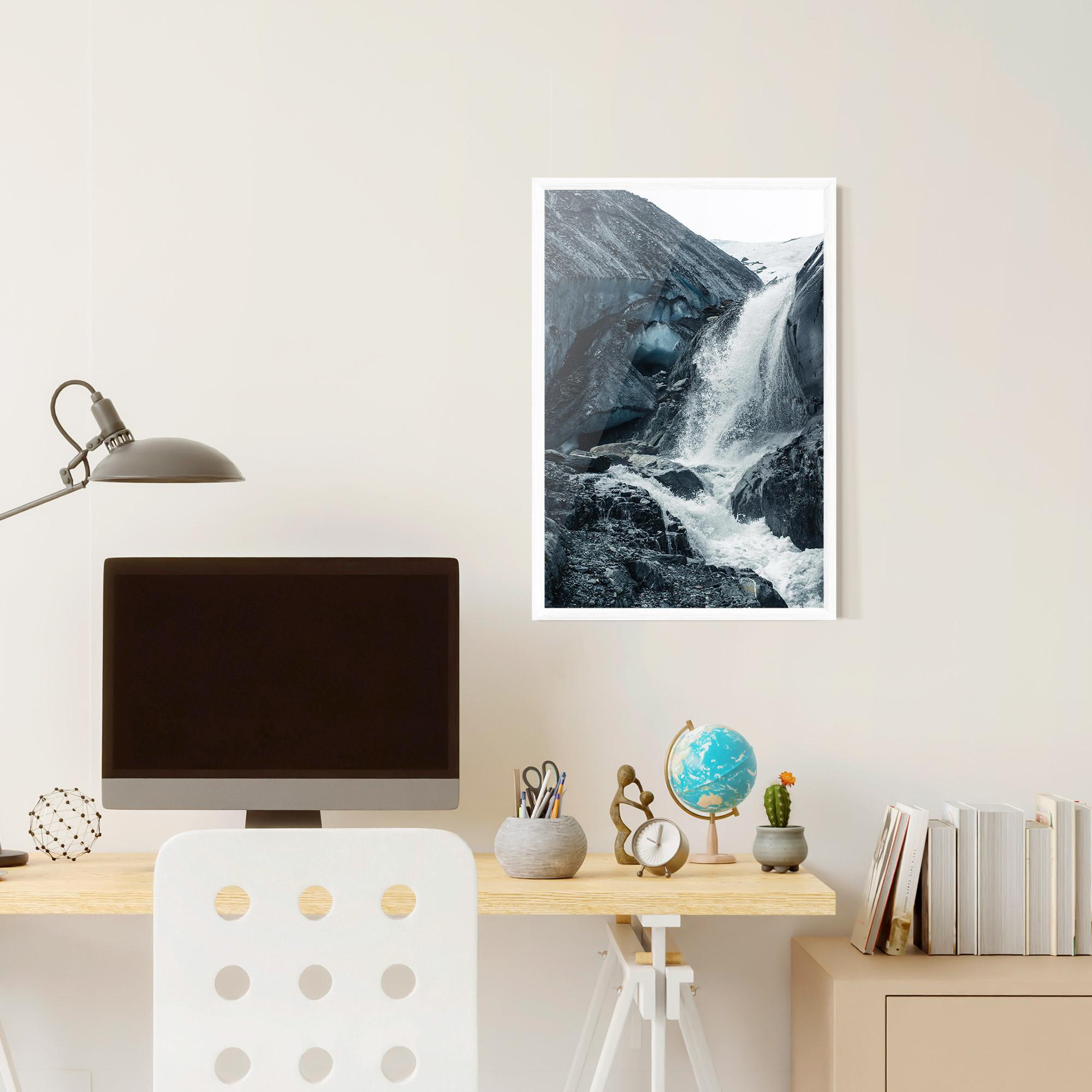 Plakat w Ramie Blue Rocks Waterfall mockup 6